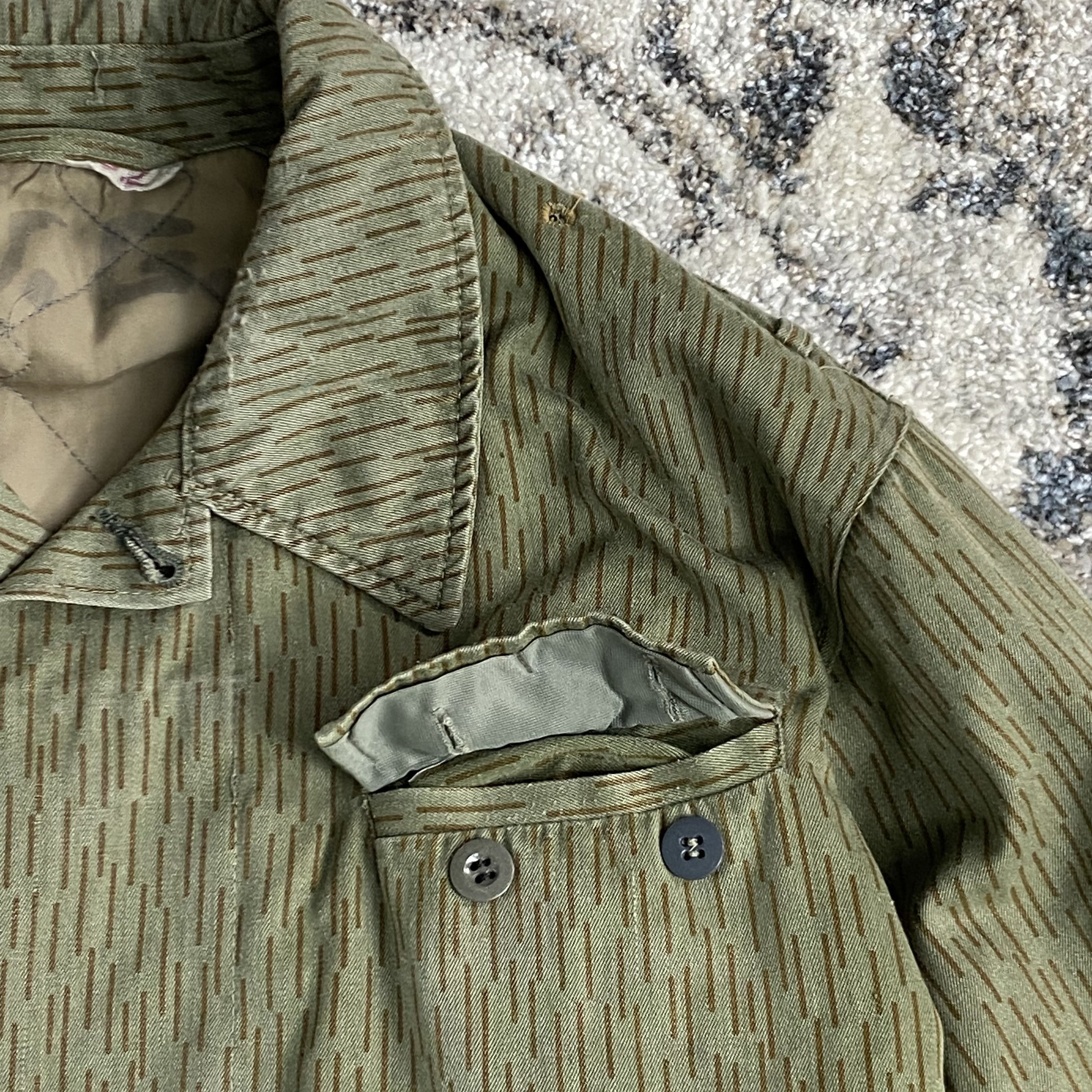Vintage 1970s RAIN CAMO ARCHIVE VINTAGE FADED JACKET - № 2207 Size US L / EU 52-54 / 3 - 6 Thumbnail