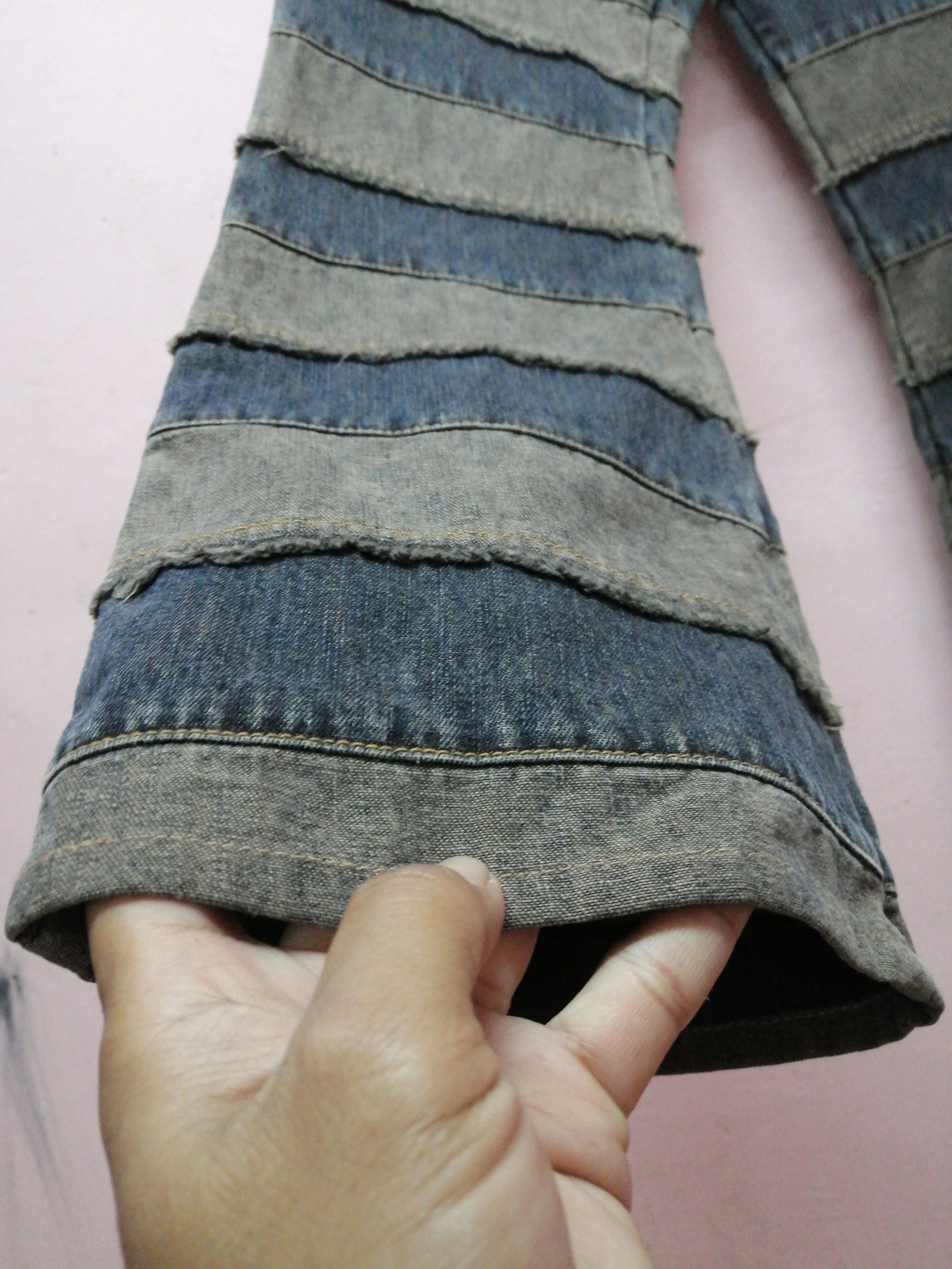 Japanese Brand × Vintage Vintage Patchwork Flare Jeans Size 28" / US 6 / IT 42 - 2 Thumbnail