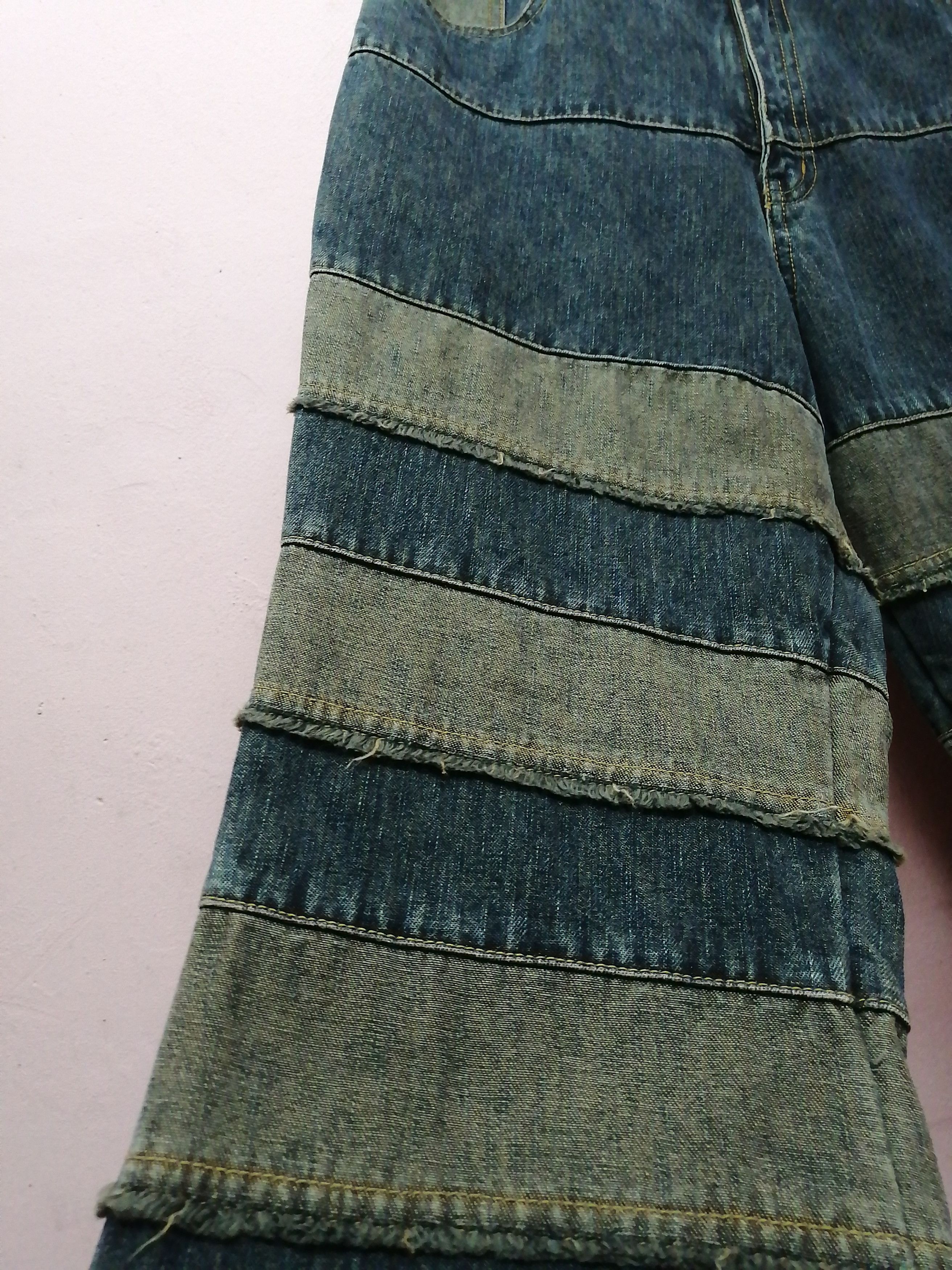 Japanese Brand × Vintage Vintage Patchwork Flare Jeans Size 28" / US 6 / IT 42 - 3 Thumbnail