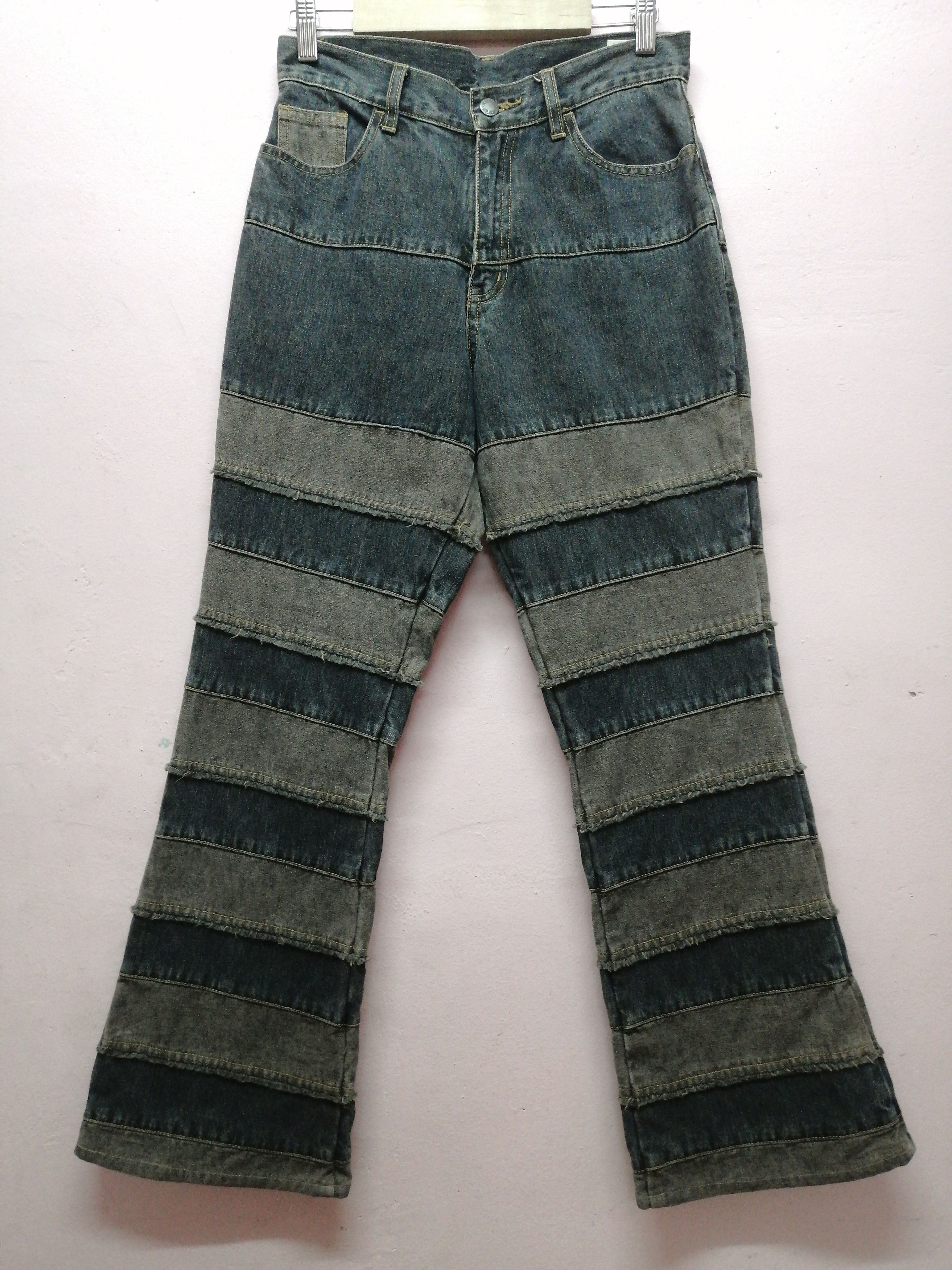 Japanese Brand × Vintage Vintage Patchwork Flare Jeans Size 28" / US 6 / IT 42 - 1 Thumbnail