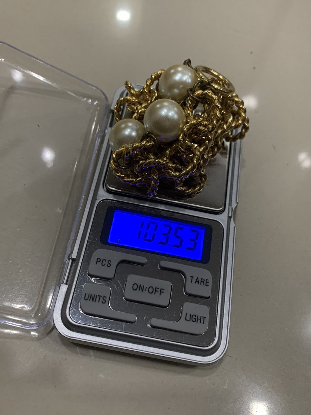 Jewelry × Vintage VTG BYZANTINE LINK NATURAL PEARL GOLD TONE BRACELET Size ONE SIZE - 7 Thumbnail