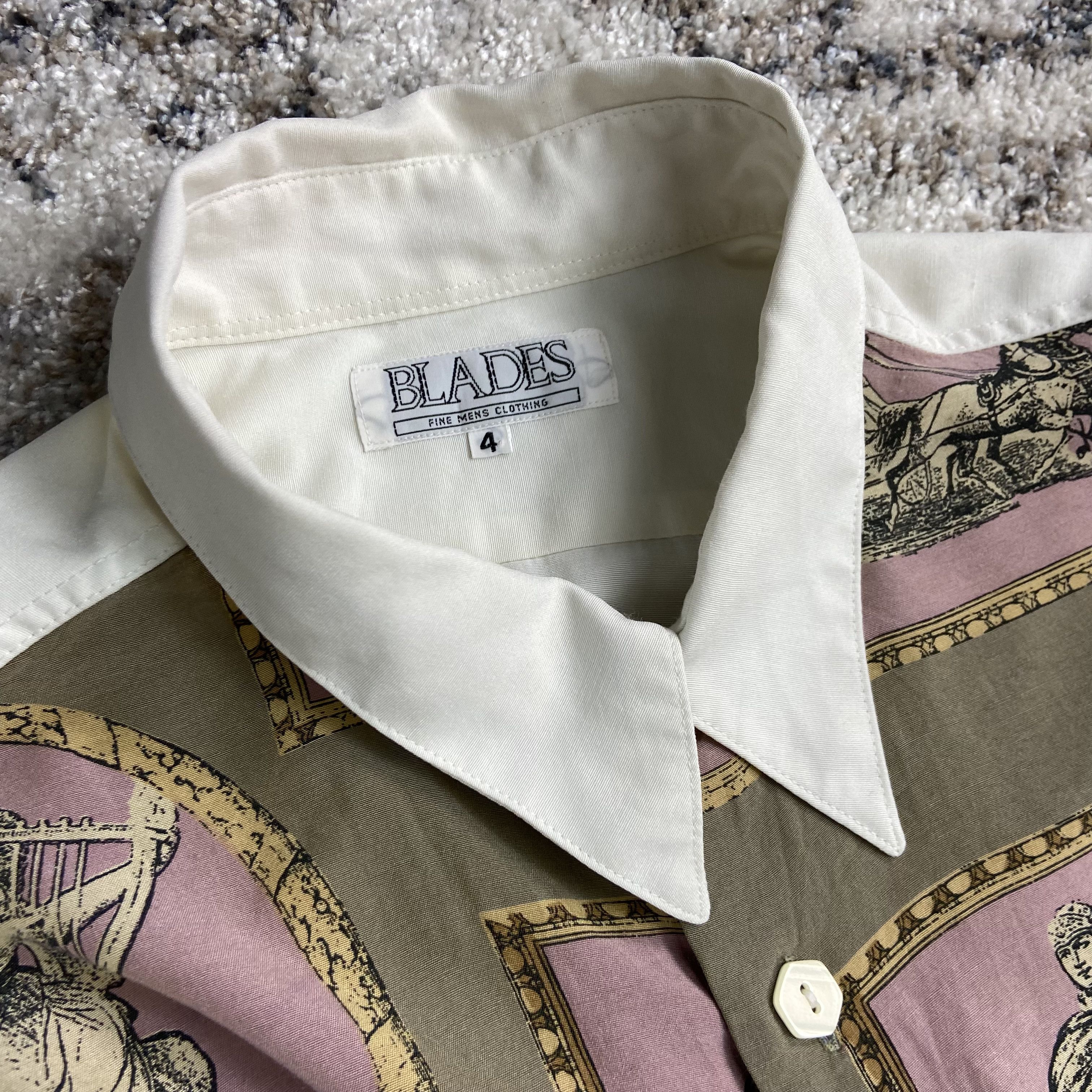 Vintage 1980s RENAISSANCE RARE OVER PRINTED ARCHIVE SHIRT - № 1160 Size US L / EU 52-54 / 3 - 3 Thumbnail