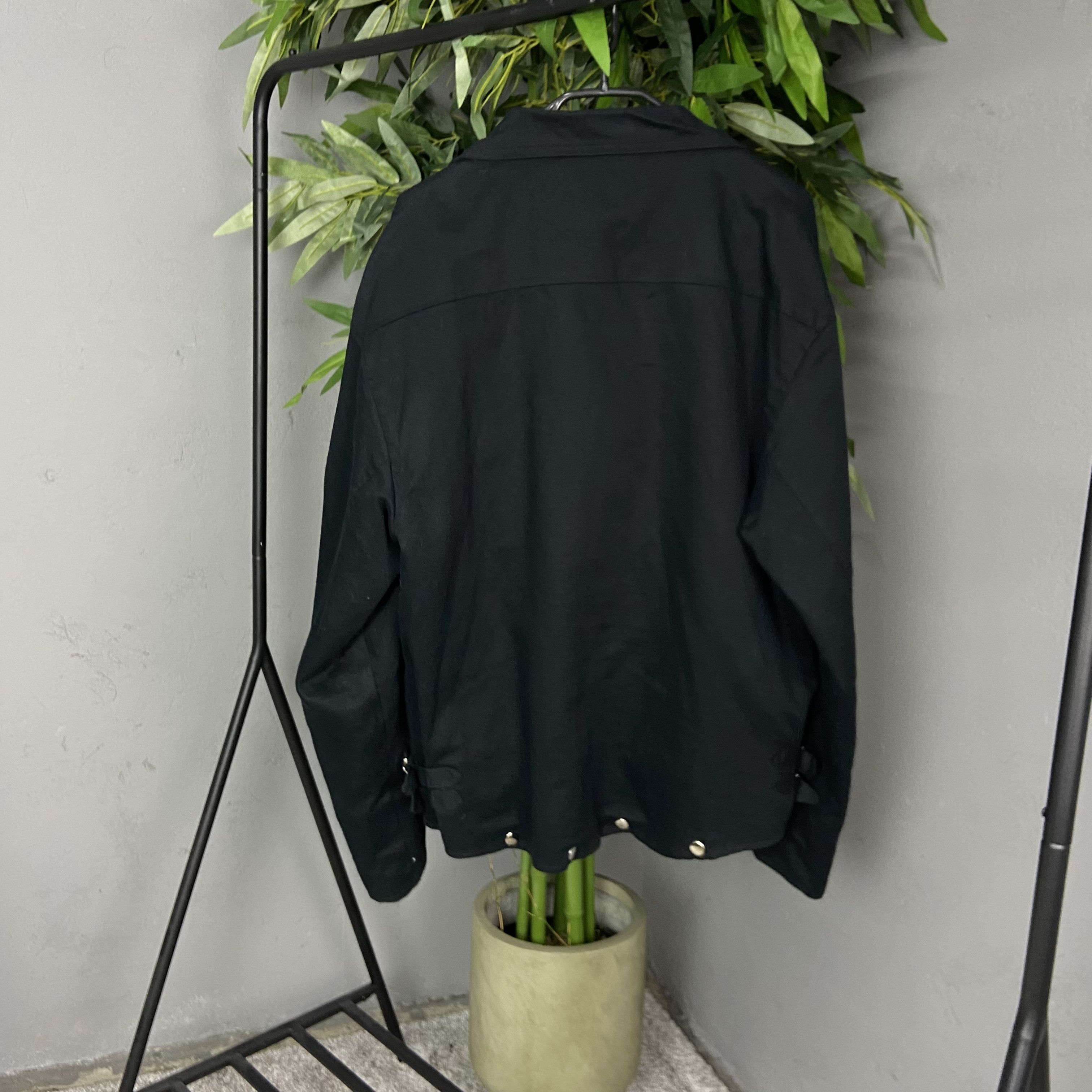 Vintage BIKER DENIM BONDAGE JACKET 1990s - № 2200 Size US L / EU 52-54 / 3 - 3 Thumbnail