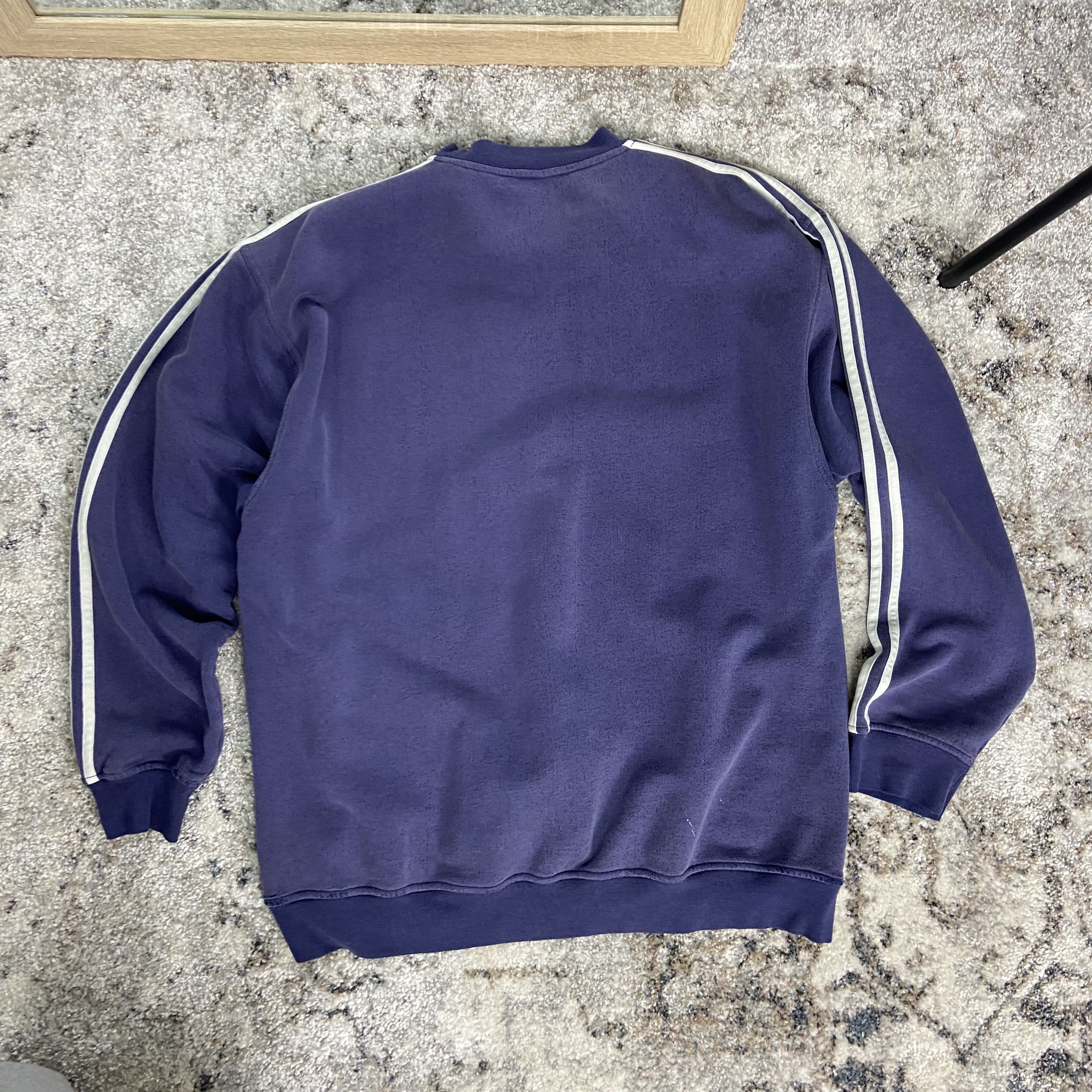 Adidas PURPLE HAZE 1990s ADIDAS FADED BOXY SWEATSHIRT - № 1182 Size US XL / EU 56 / 4 - 10 Thumbnail