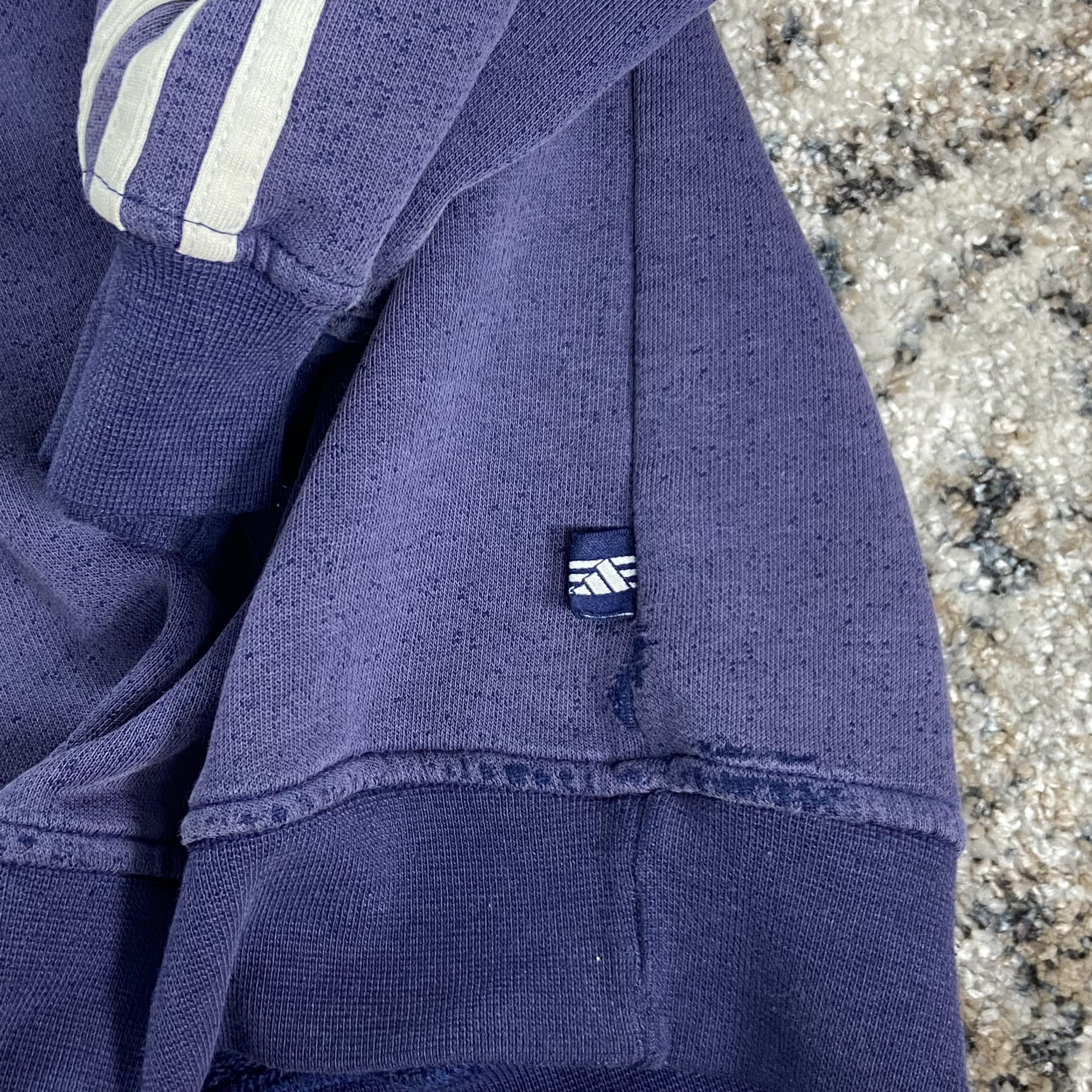 Adidas PURPLE HAZE 1990s ADIDAS FADED BOXY SWEATSHIRT - № 1182 Size US XL / EU 56 / 4 - 6 Thumbnail