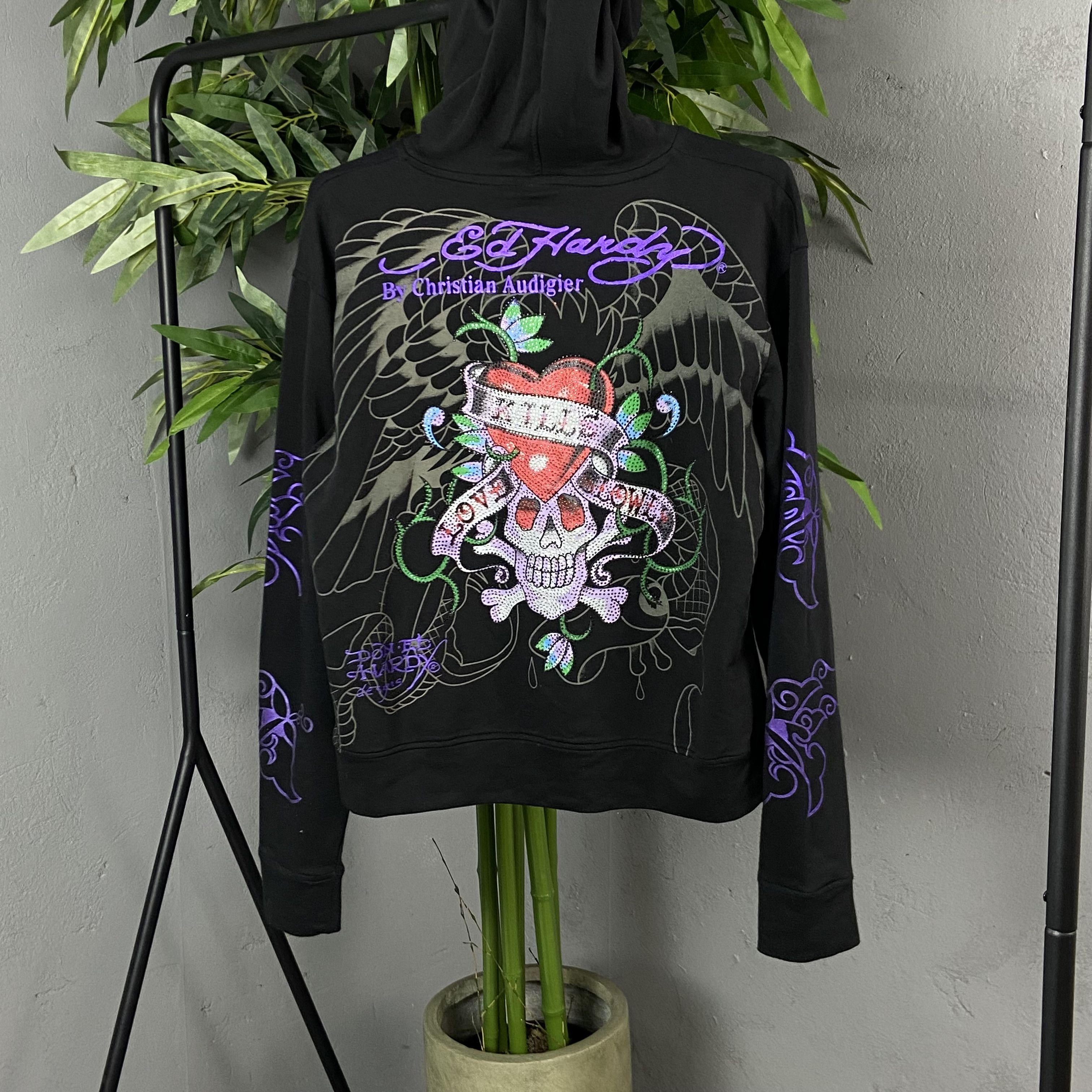 Christian Audigier PURPLE HAZE ED HARDY ARCHIVE ZIP HOODIE Size US S / EU 44-46 / 1 - 1 Thumbnail