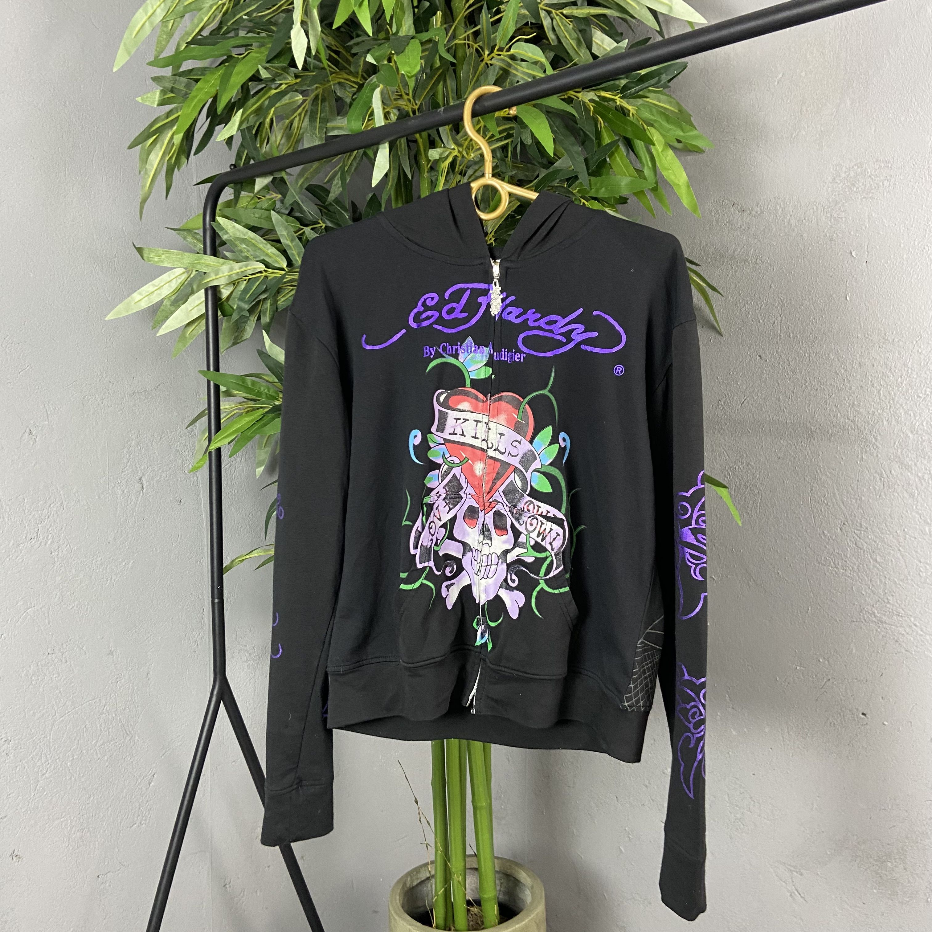 Christian Audigier PURPLE HAZE ED HARDY ARCHIVE ZIP HOODIE Size US S / EU 44-46 / 1 - 2 Thumbnail