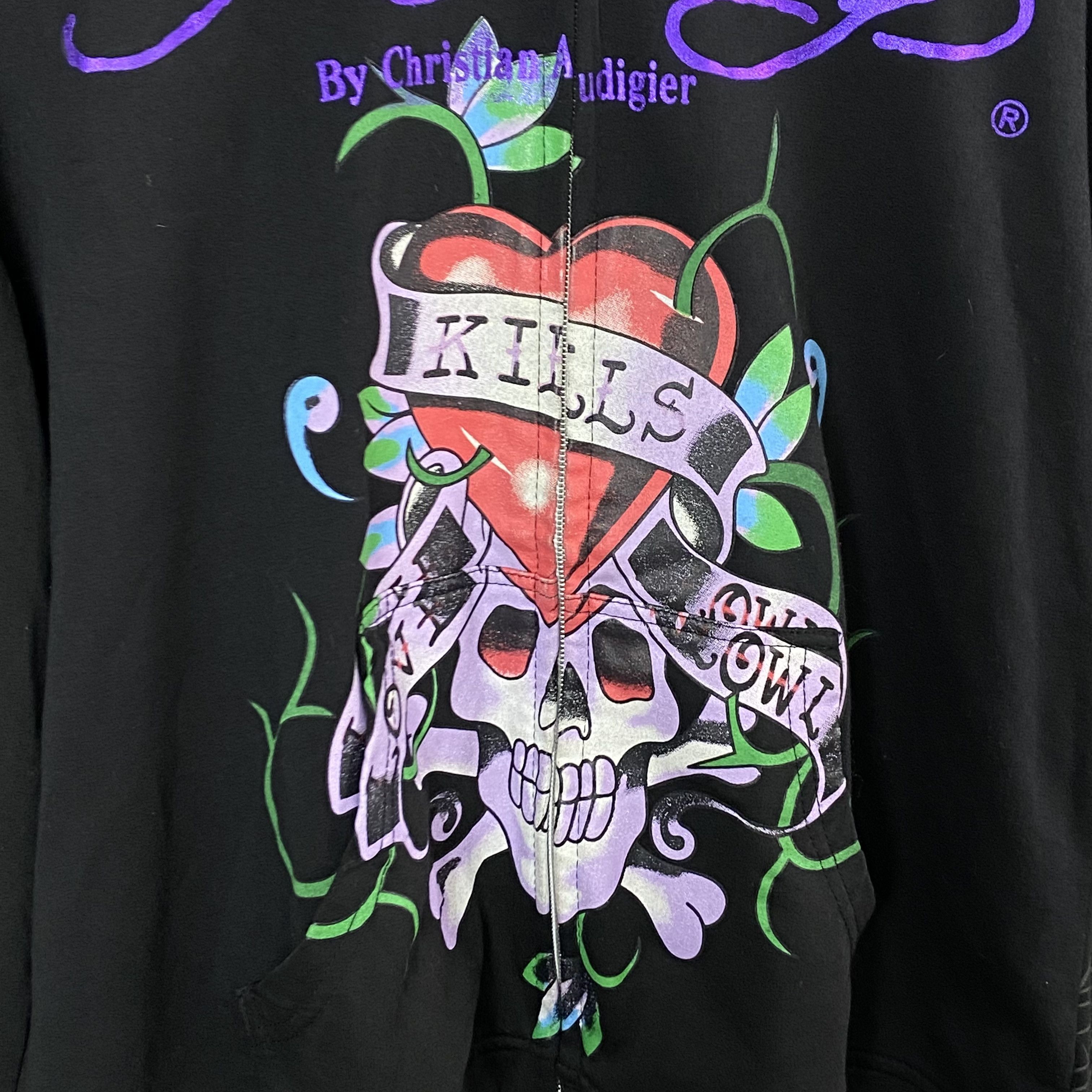 Christian Audigier PURPLE HAZE ED HARDY ARCHIVE ZIP HOODIE Size US S / EU 44-46 / 1 - 4 Thumbnail