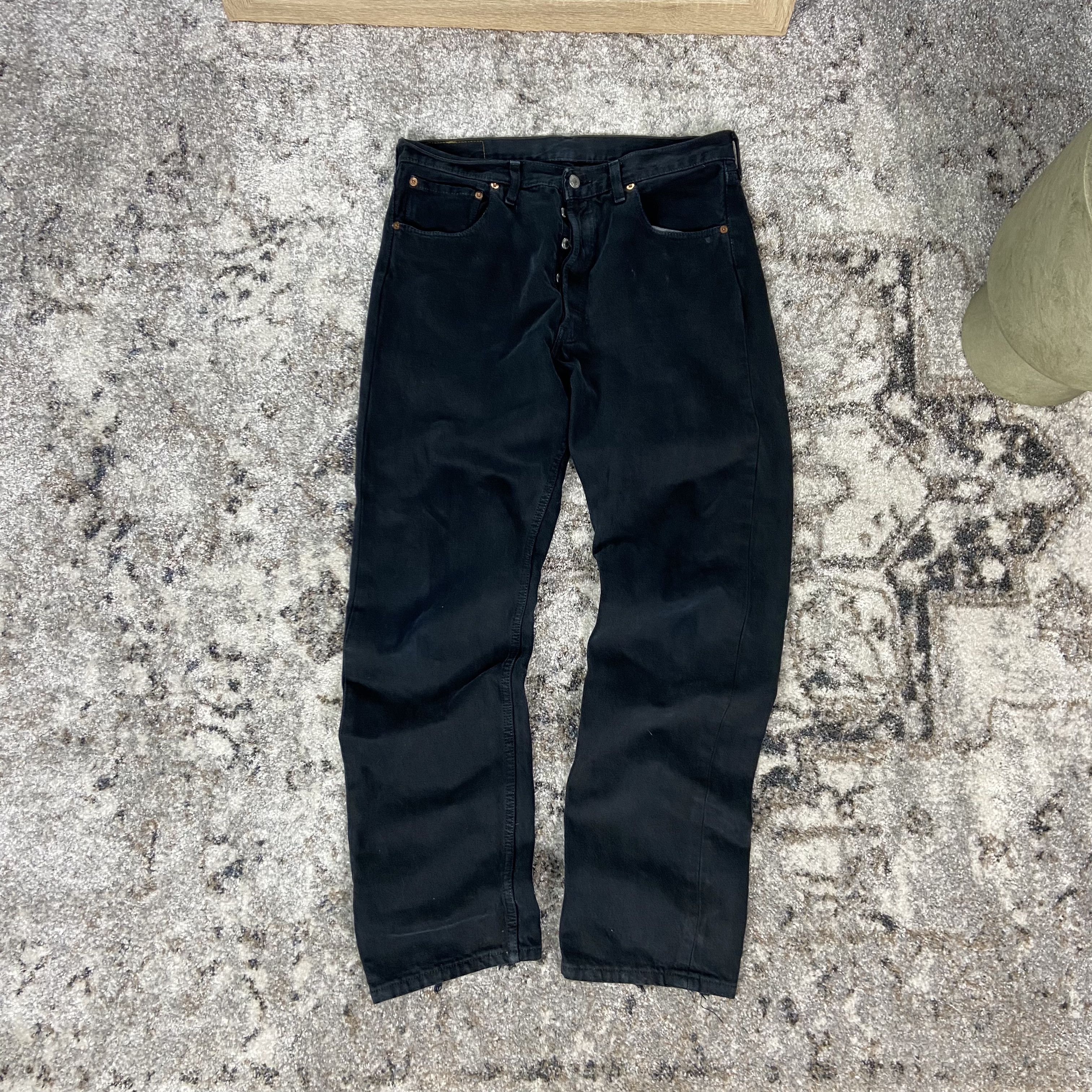 Levi's RETRO PUNK FADED BLACK JEANS LEVIS 1990s Size US 32 / EU 48 - 2 Thumbnail