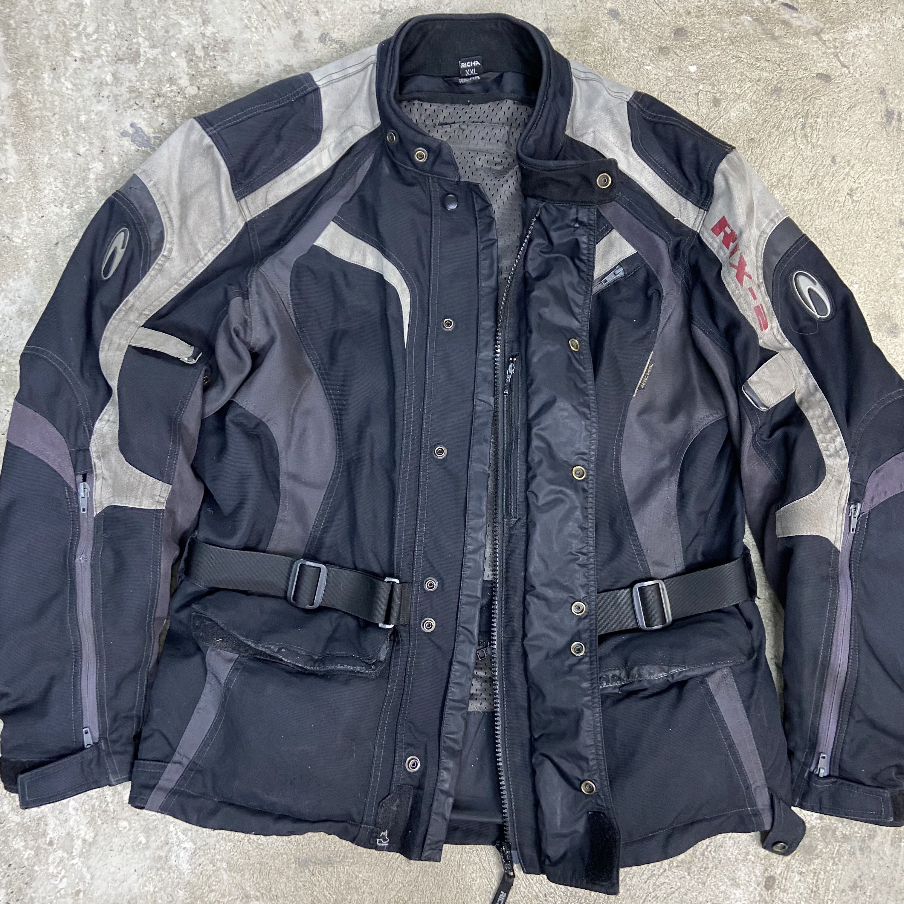 Japanese Brand RACING RICHA MULTIPOCKET TRANSFORMER BONDAGE JACKET 1990s Size US L / EU 52-54 / 3 - 7 Thumbnail