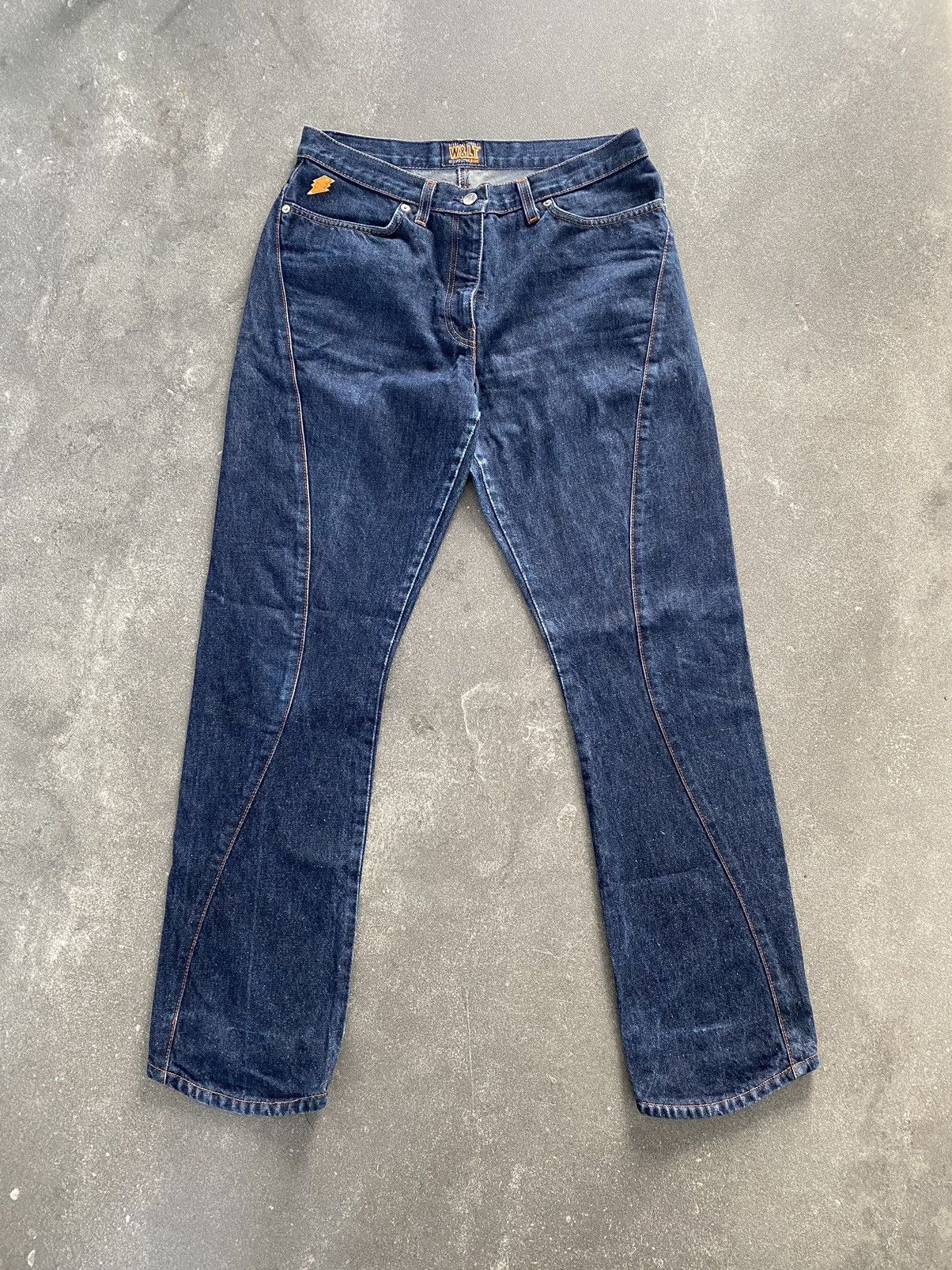 W< × Walter Van Beirendonck Vintage W< Orange Zip Denim