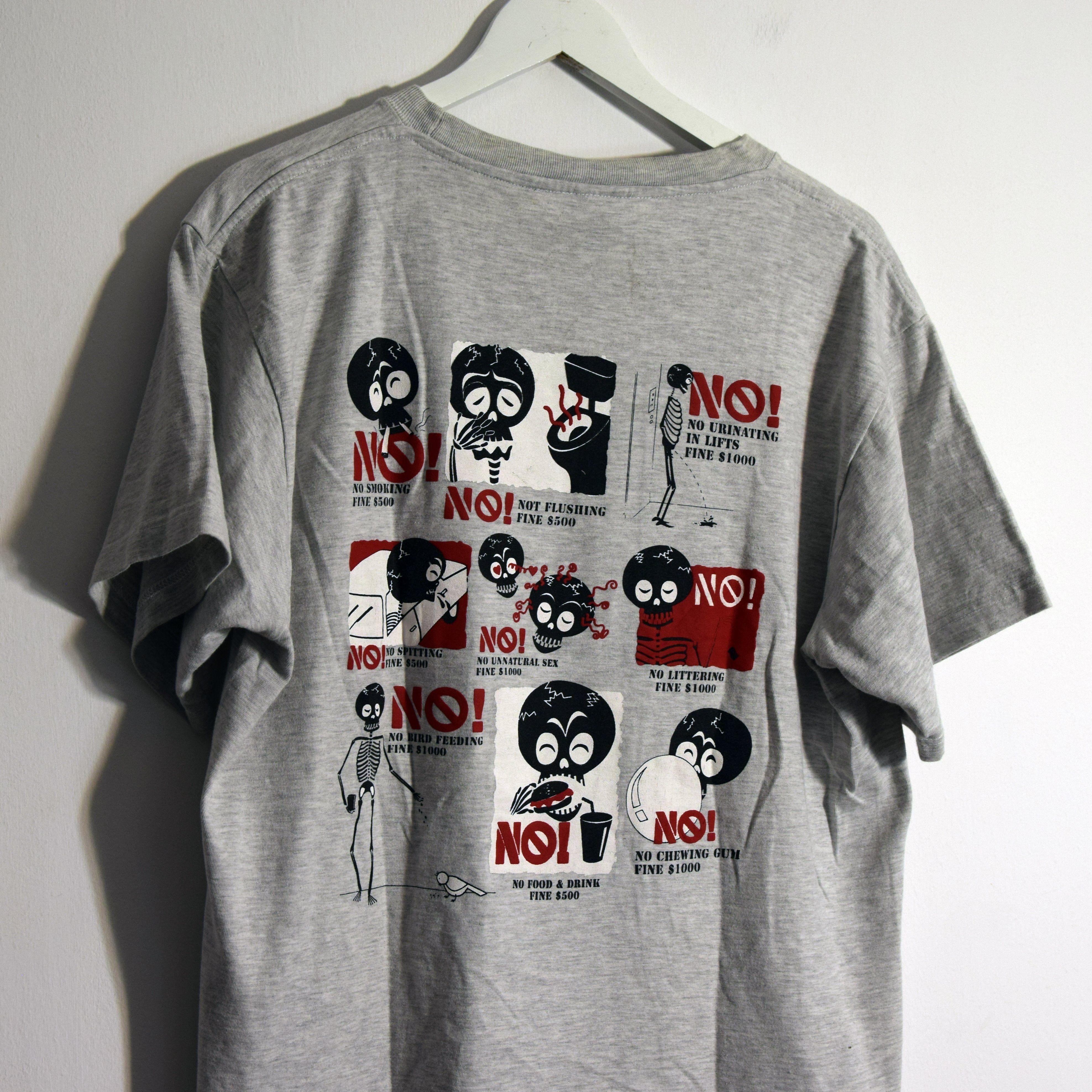 Band Tees × Vintage 90s / y2k Singapore Graphic DESIGN FUNNY VIntage T-shirt XL Size US XL / EU 56 / 4 - 5 Thumbnail