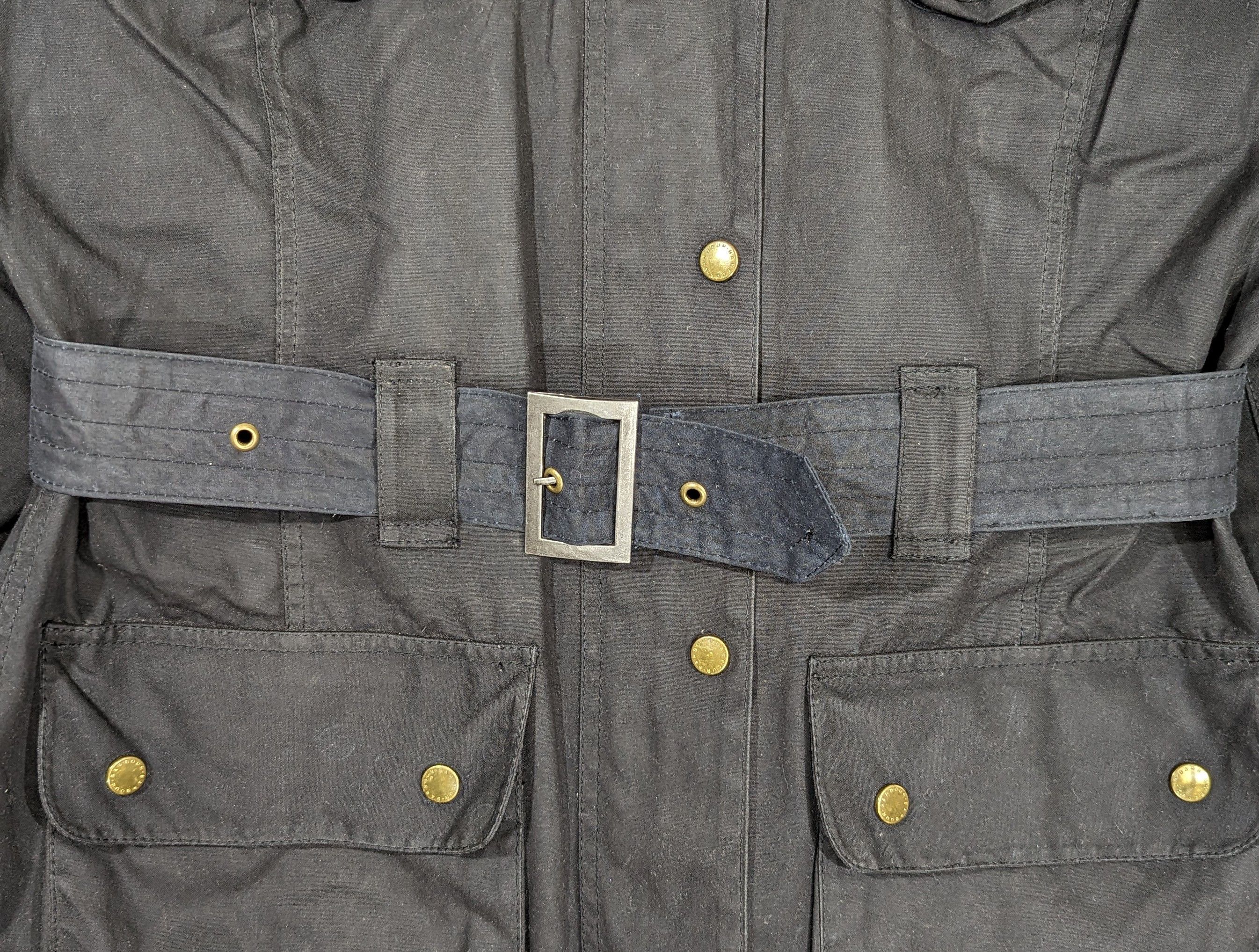 Barbour Barbour International Wax Jacket Waxed Cotton Motorcycle Size L / US 10 / IT 46 - 4 Thumbnail