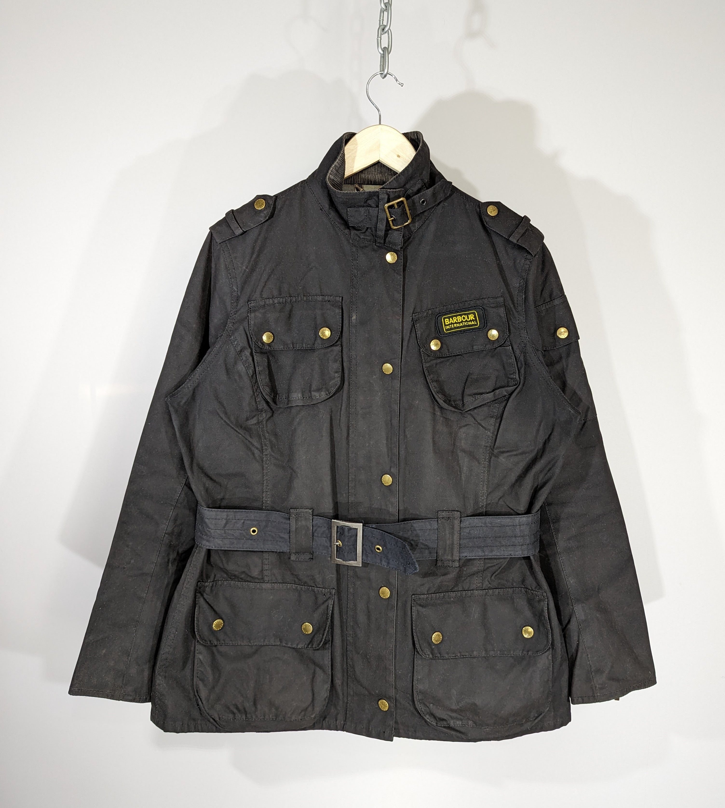 Barbour Barbour International Wax Jacket Waxed Cotton Motorcycle Size L / US 10 / IT 46 - 19 Thumbnail
