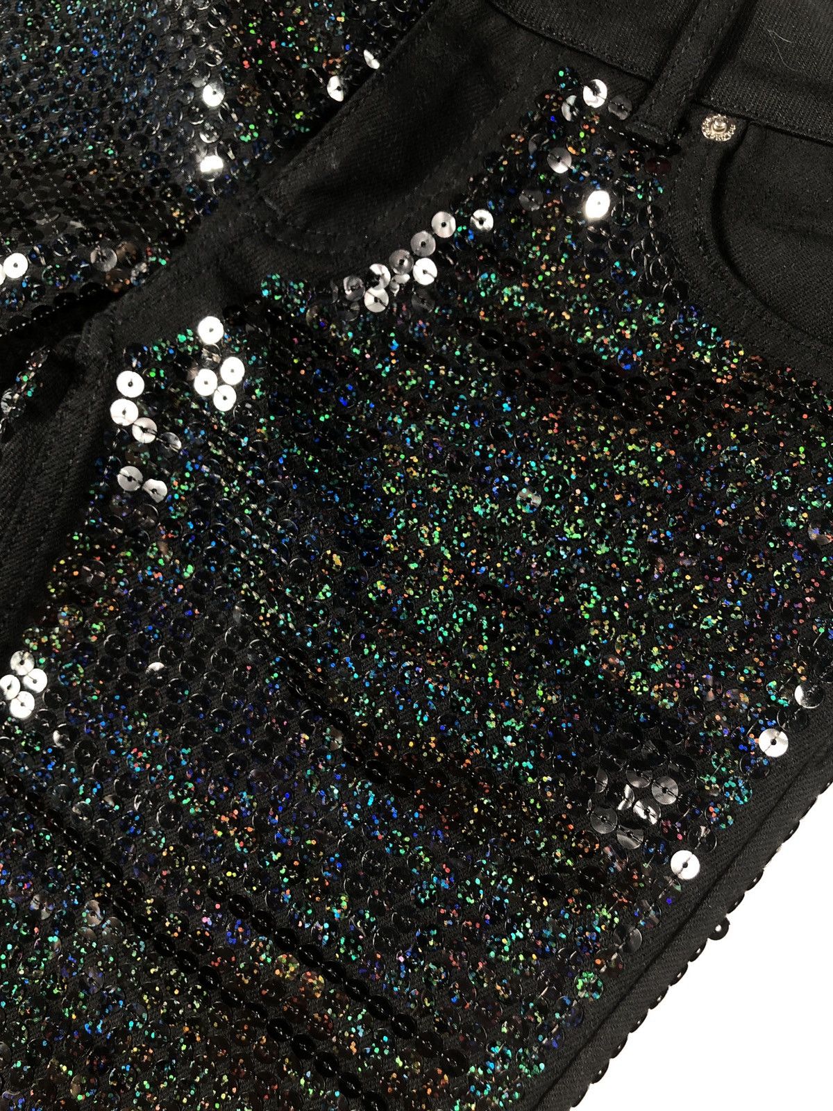 Dolce & Gabbana Dolce&Gabbana Vintage Full Sequins Very Rare Denim Jeans Size 27" / US 4 / IT 40 - 6 Thumbnail