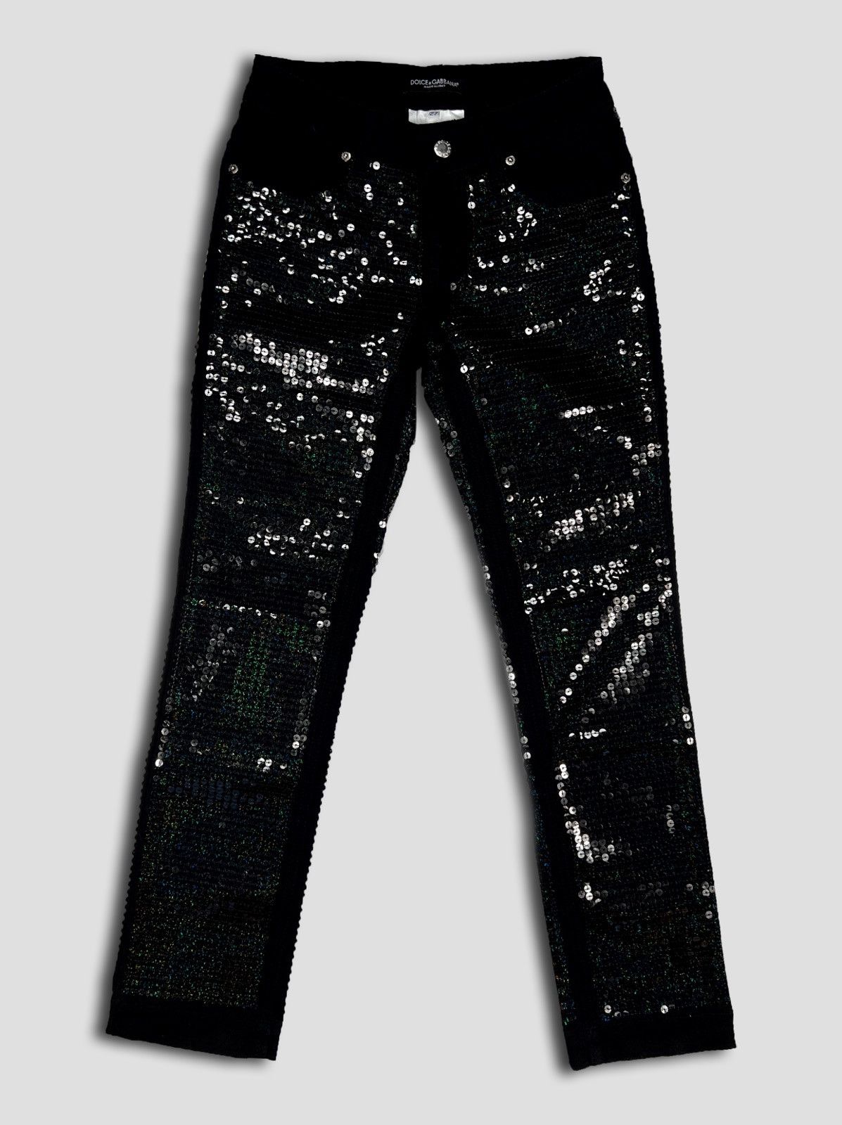 Dolce & Gabbana Dolce&Gabbana Vintage Full Sequins Very Rare Denim Jeans Size 27" / US 4 / IT 40 - 1 Thumbnail