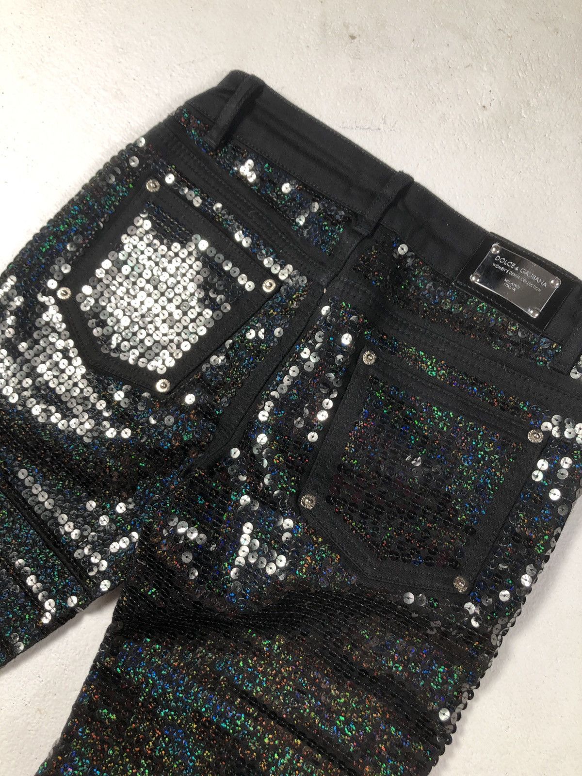 Dolce & Gabbana Dolce&Gabbana Vintage Full Sequins Very Rare Denim Jeans Size 27" / US 4 / IT 40 - 3 Thumbnail