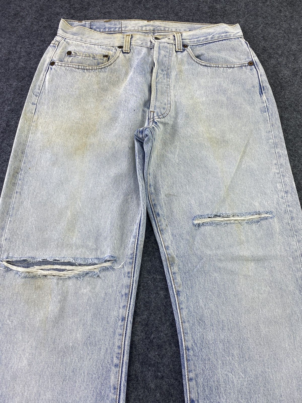 Jean × Levi's × Vintage VINTAGE 80s 501 JEANS DISTRESSED BLUE WASH - JK02 Size US 32 / EU 48 - 3 Thumbnail