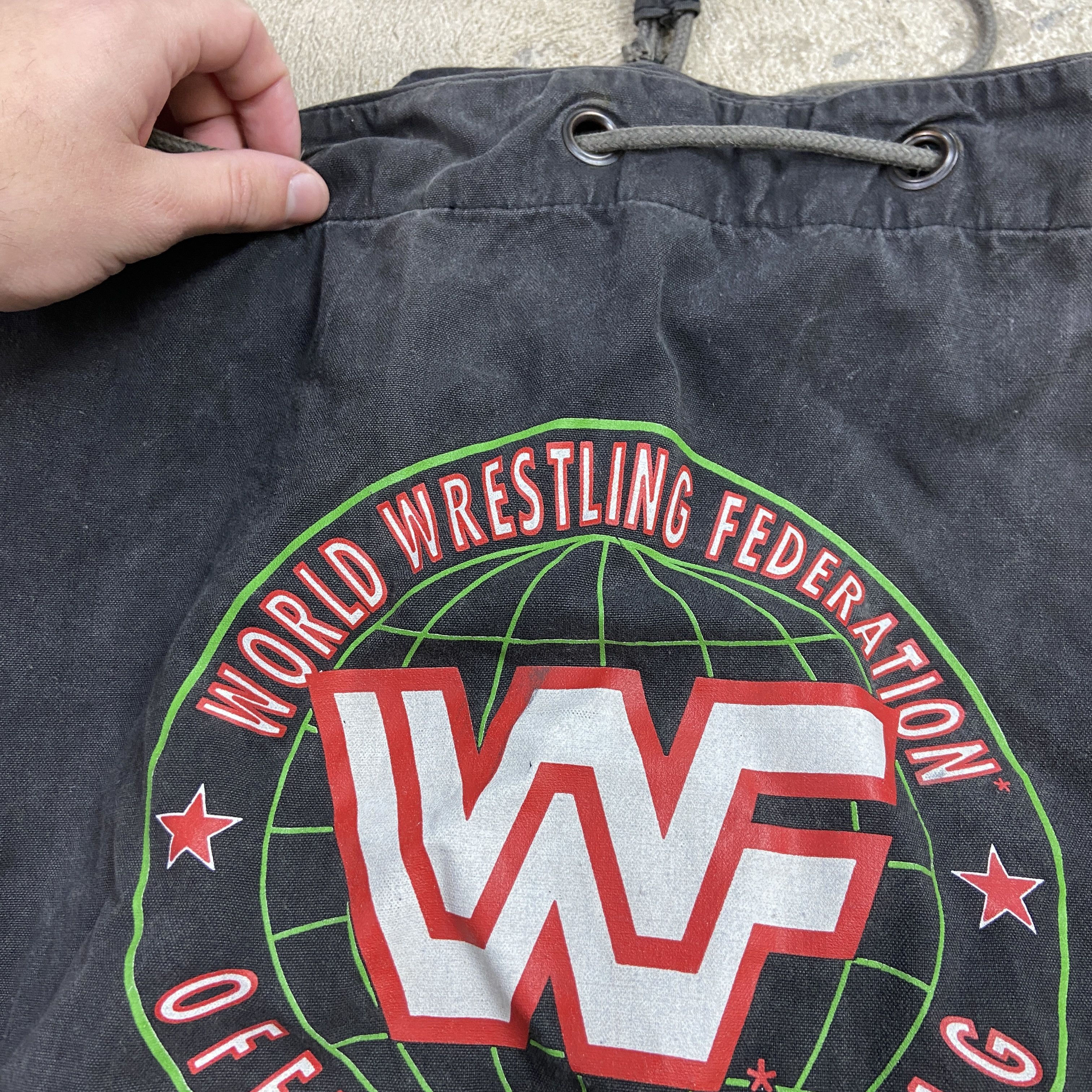 Vintage 1990 VERY RARE VINTAGE FADED WRESTLING BAG - № 6091 Size ONE SIZE - 4 Thumbnail