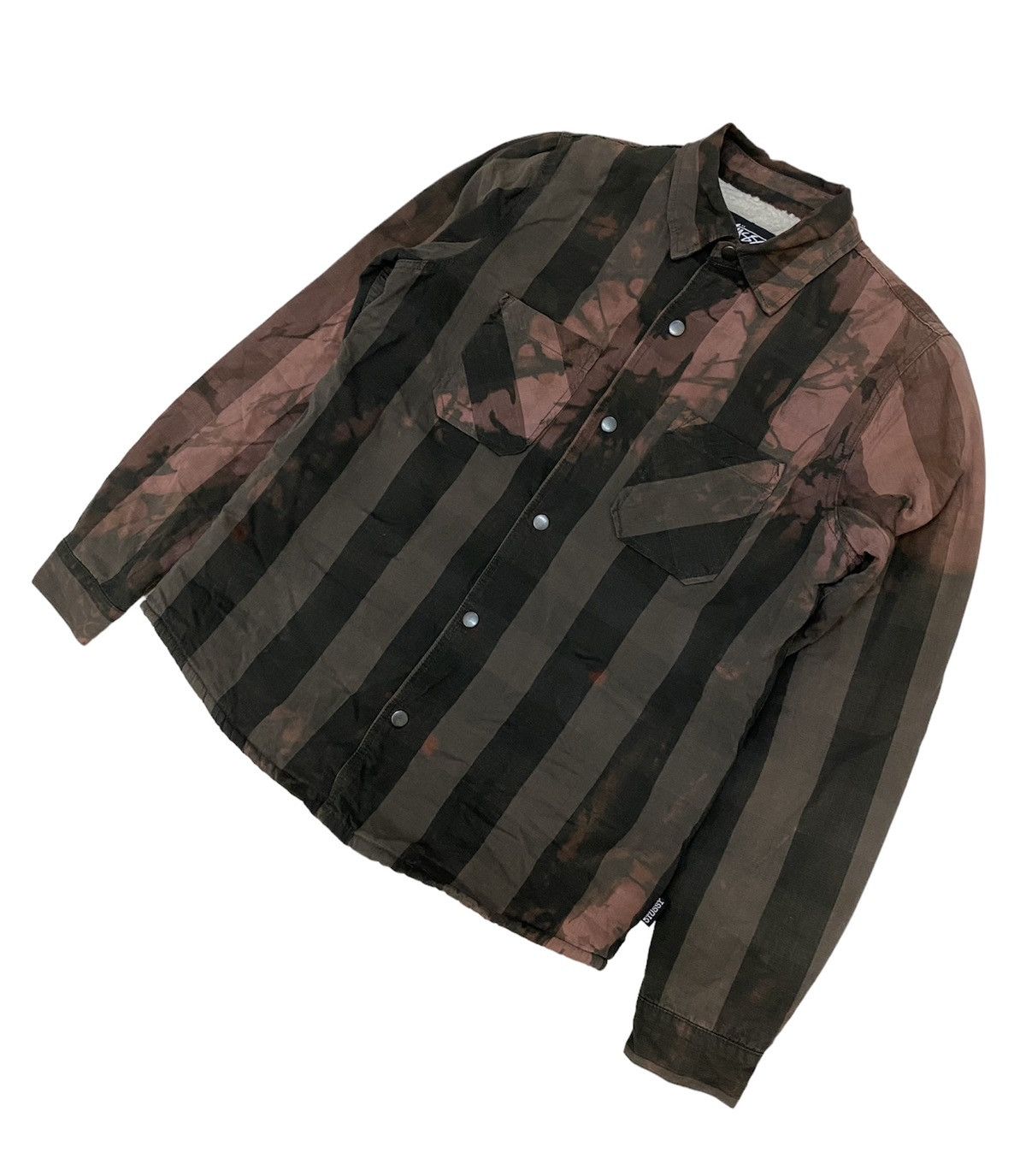 Flannel Stussy Gear Faded Distressed Sherpa Flannel Jacket Size US S / EU 44-46 / 1 - 2 Thumbnail