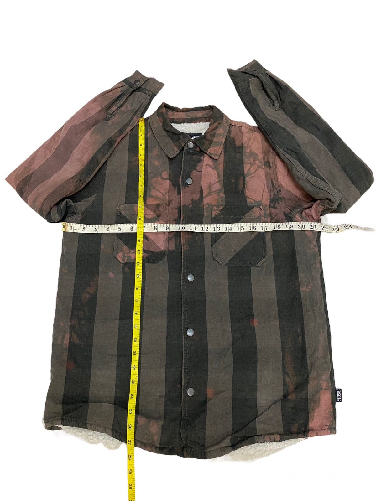 Flannel Stussy Gear Faded Distressed Sherpa Flannel Jacket Size US S / EU 44-46 / 1 - 12 Thumbnail