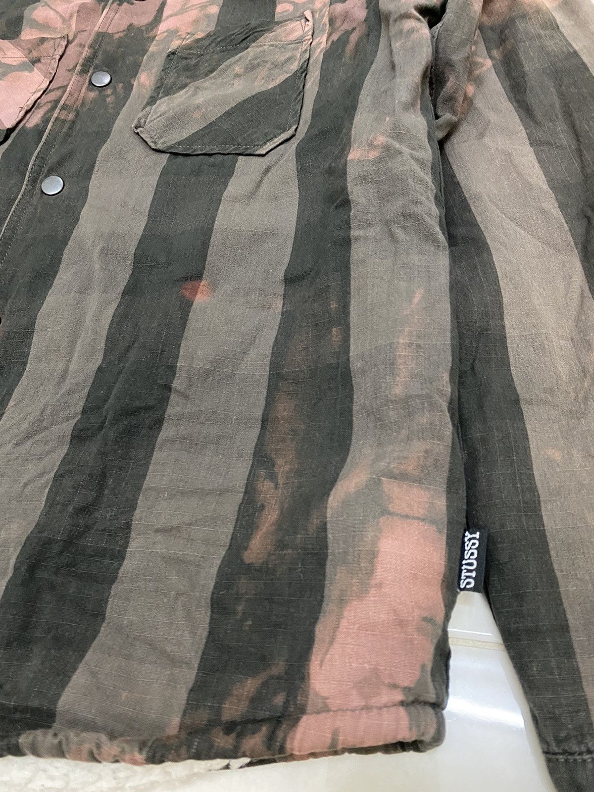 Flannel Stussy Gear Faded Distressed Sherpa Flannel Jacket Size US S / EU 44-46 / 1 - 5 Thumbnail