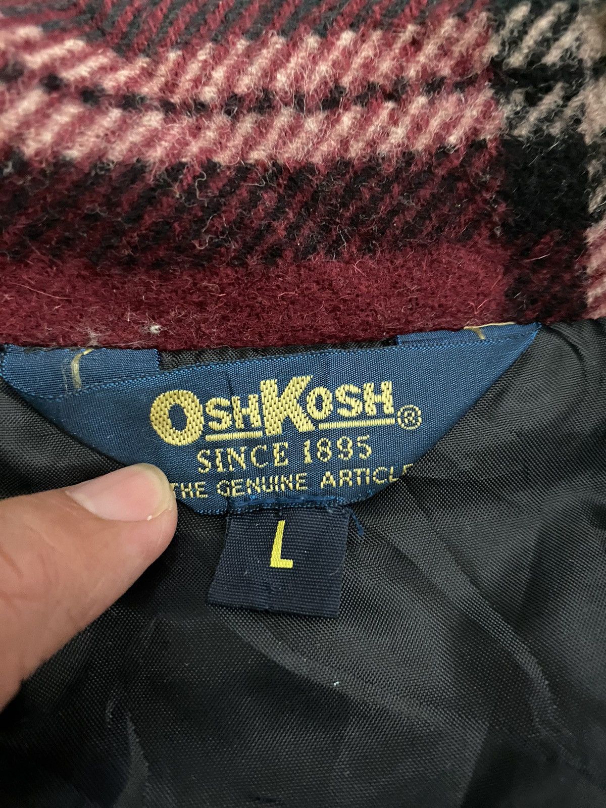 Flannel × Oshkosh Vintage Osh Kosh Wool Zip Flannel Jacket Size US L / EU 52-54 / 3 - 5 Thumbnail