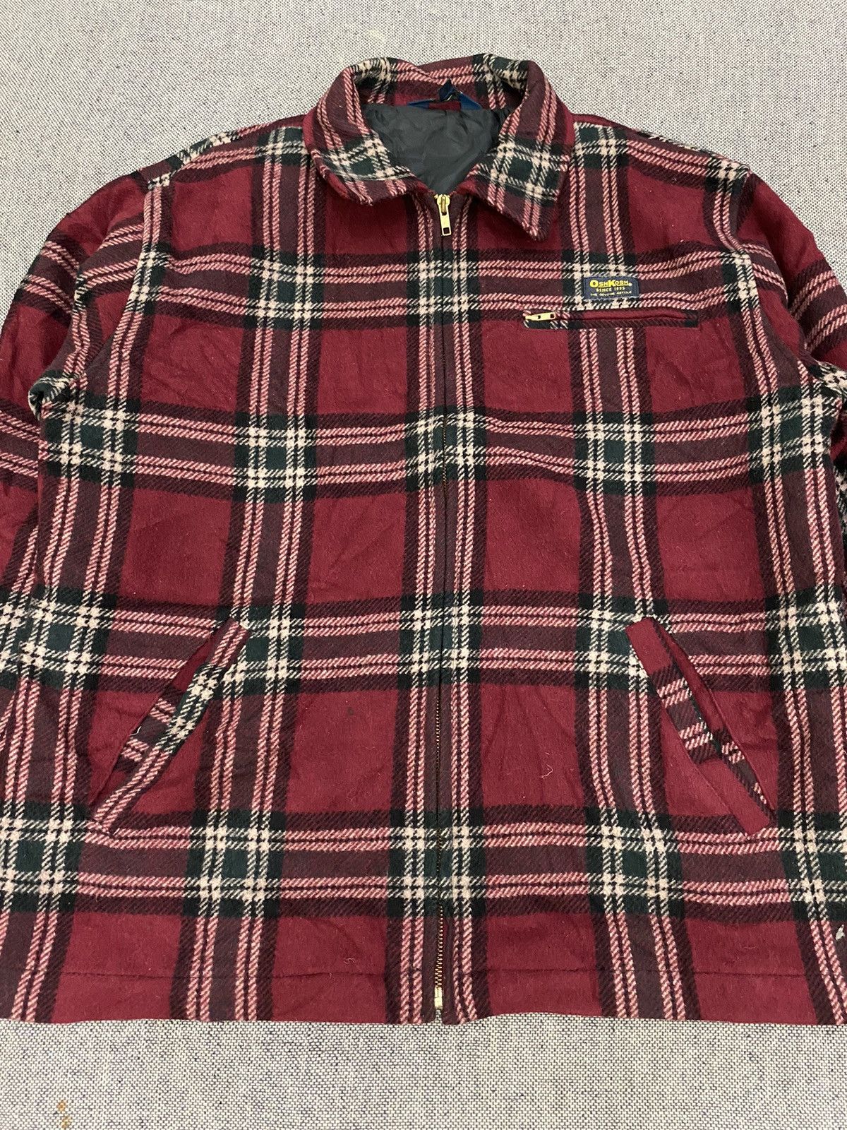 Flannel × Oshkosh Vintage Osh Kosh Wool Zip Flannel Jacket Size US L / EU 52-54 / 3 - 3 Thumbnail
