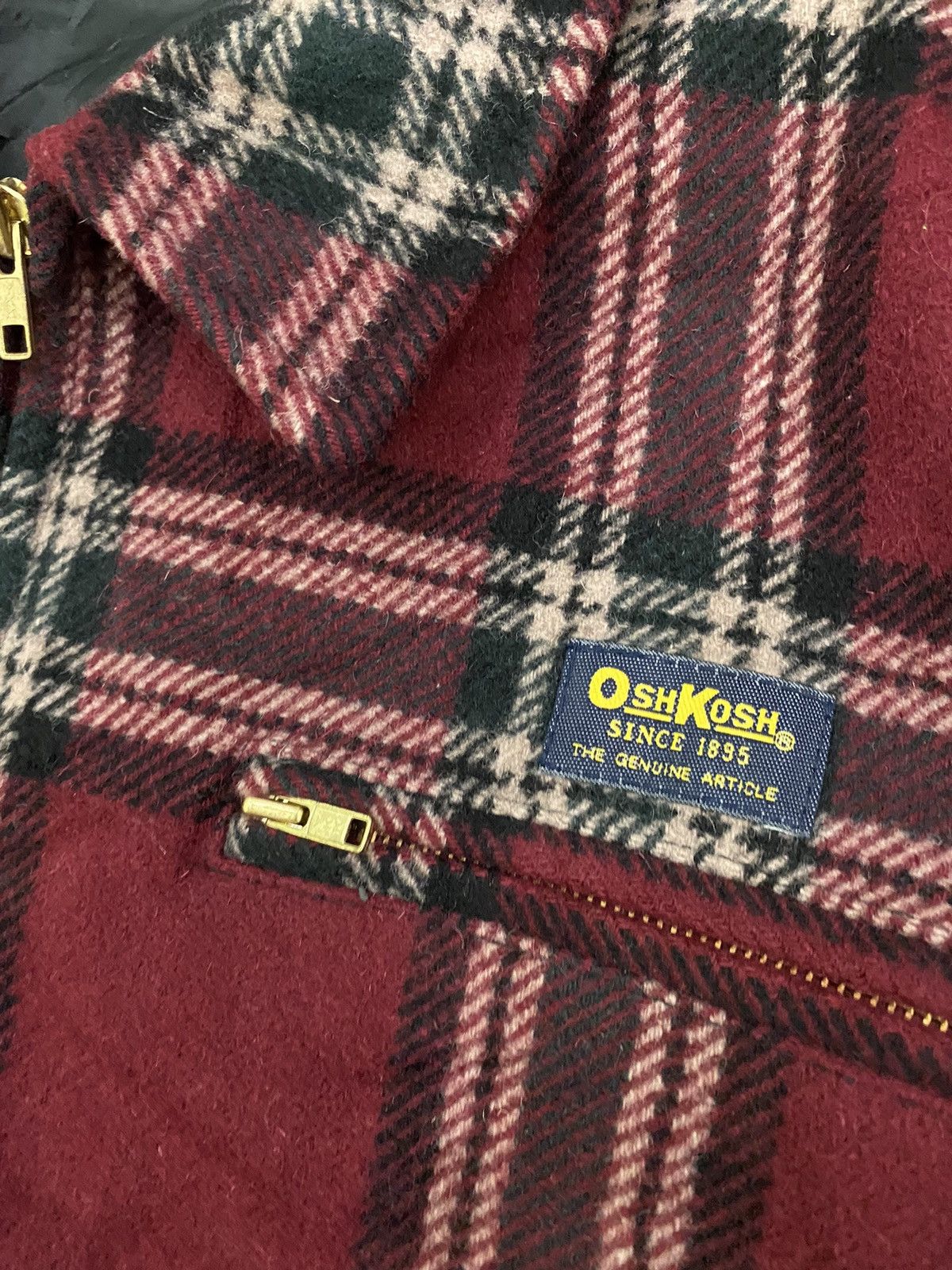 Flannel × Oshkosh Vintage Osh Kosh Wool Zip Flannel Jacket Size US L / EU 52-54 / 3 - 4 Thumbnail
