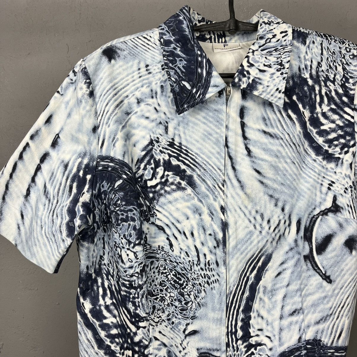 Designer 1990s LSD VISUALS VINTAGE RARE BEAUTIFUL ZIP SHIRT - № 636 Size US M / EU 48-50 / 2 - 3 Thumbnail