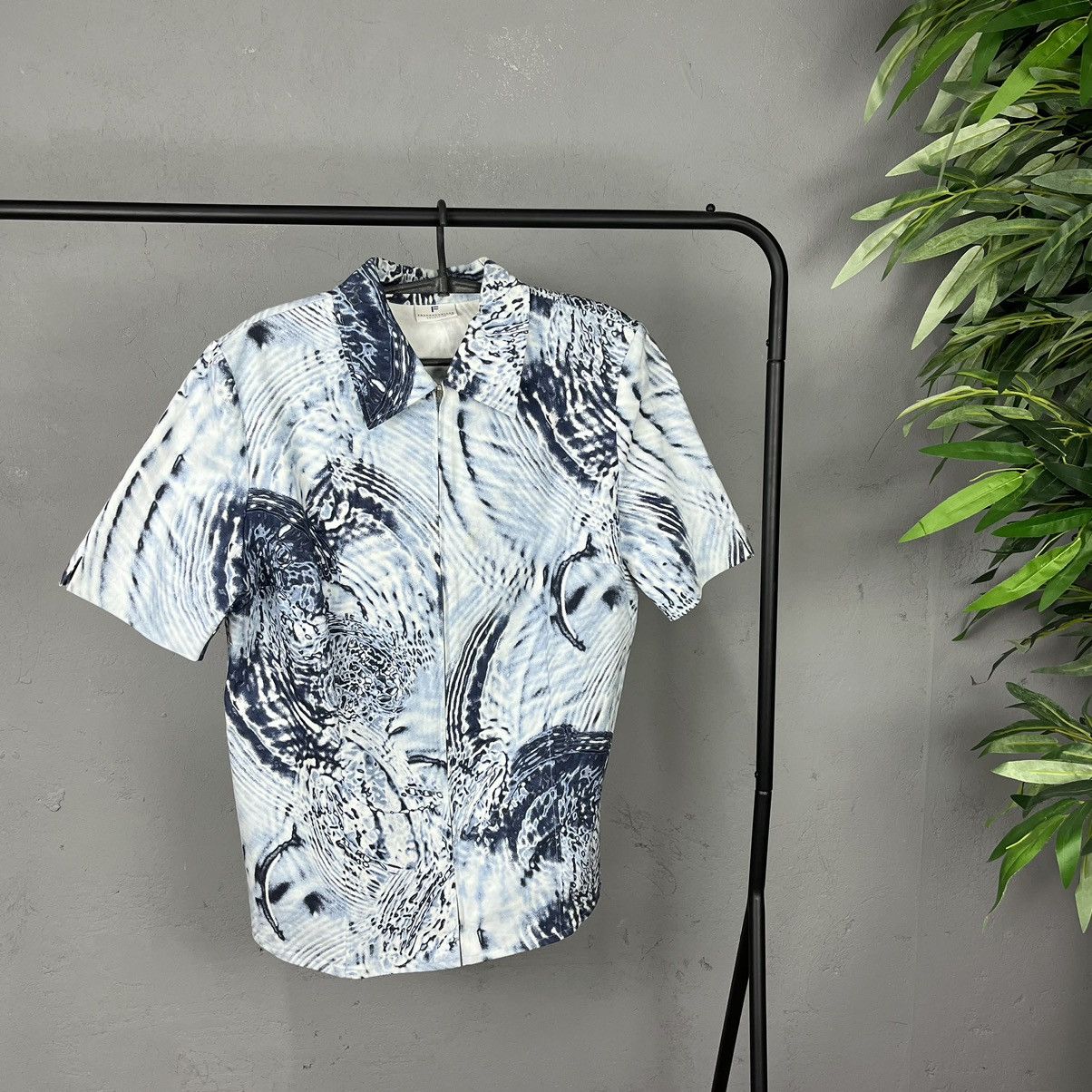 Designer 1990s LSD VISUALS VINTAGE RARE BEAUTIFUL ZIP SHIRT - № 636 Size US M / EU 48-50 / 2 - 1 Thumbnail