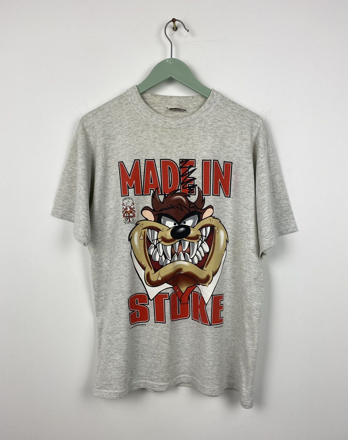 Vintage Vintage 1996 Stoke City Taz T Shirt PSG Liverpool Arsenal Size US M / EU 48-50 / 2 - 1 Thumbnail