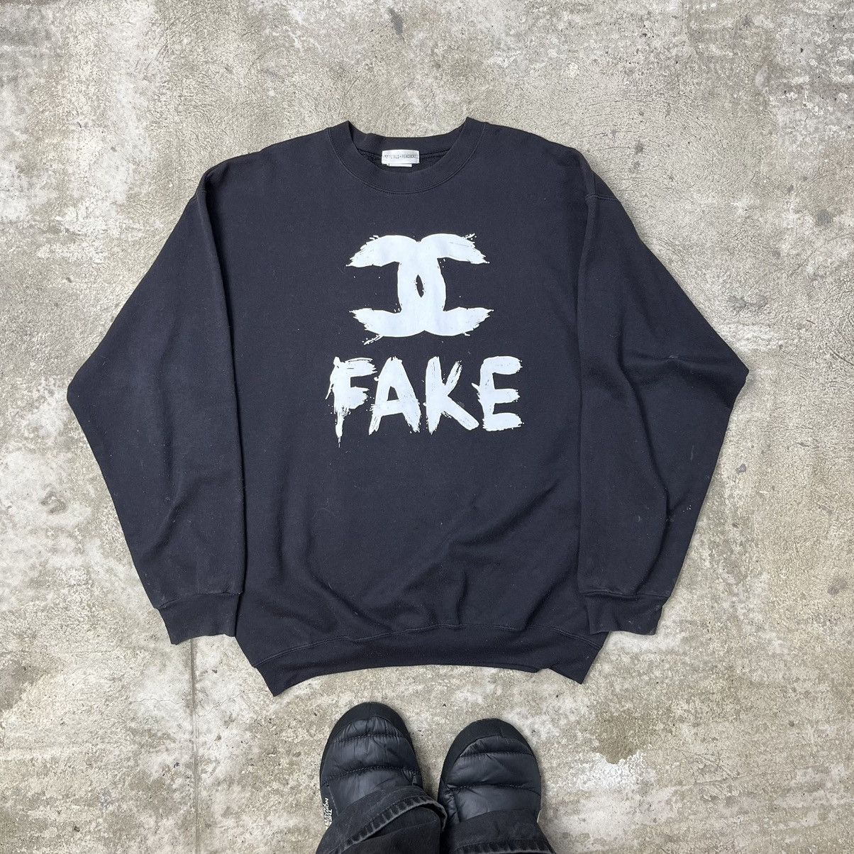 Fake chanel sweatshirt hotsell