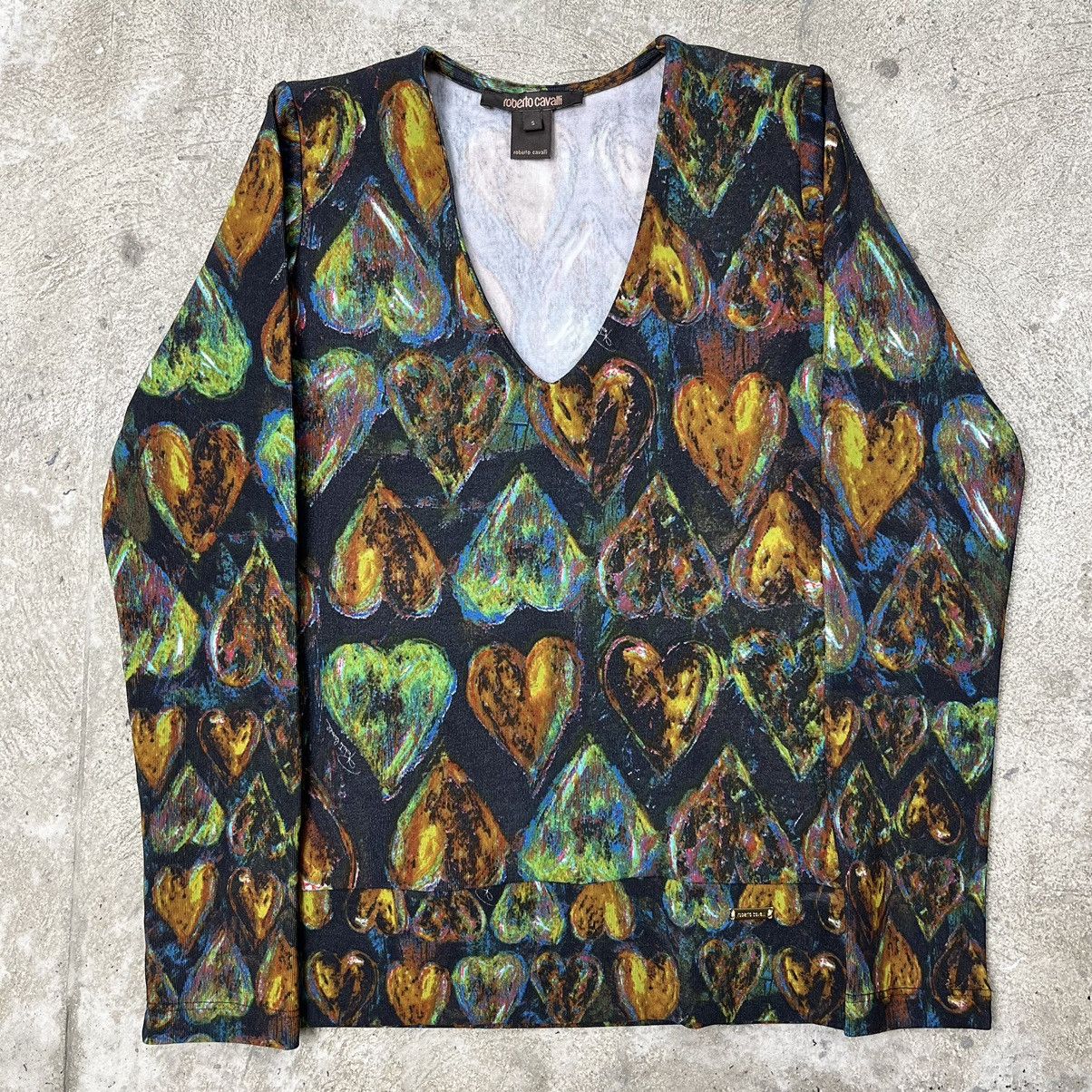 Roberto Cavalli ROBERTO CAVALLI ARCHIVE 1990s PRINTED LONGSLEEVE - 1373 Size S / US 4 / IT 40 - 2 Thumbnail