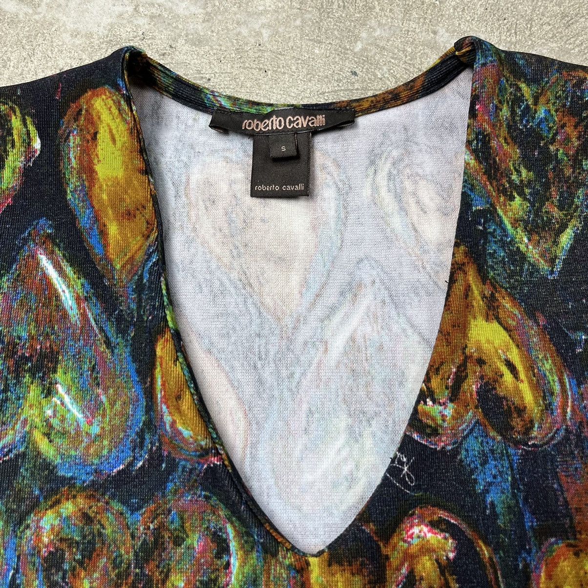 Roberto Cavalli ROBERTO CAVALLI ARCHIVE 1990s PRINTED LONGSLEEVE - 1373 Size S / US 4 / IT 40 - 6 Thumbnail
