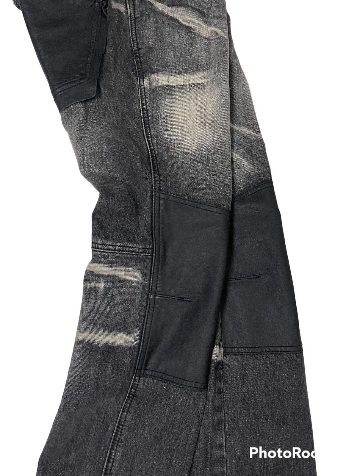 BUFFALO BOBS × If Six Was Nine × Le Grande Bleu (L.G.B.) Buffalo Jeans Leather Knee Distressed Regular Denim Size US 30 / EU 46 - 15 Thumbnail