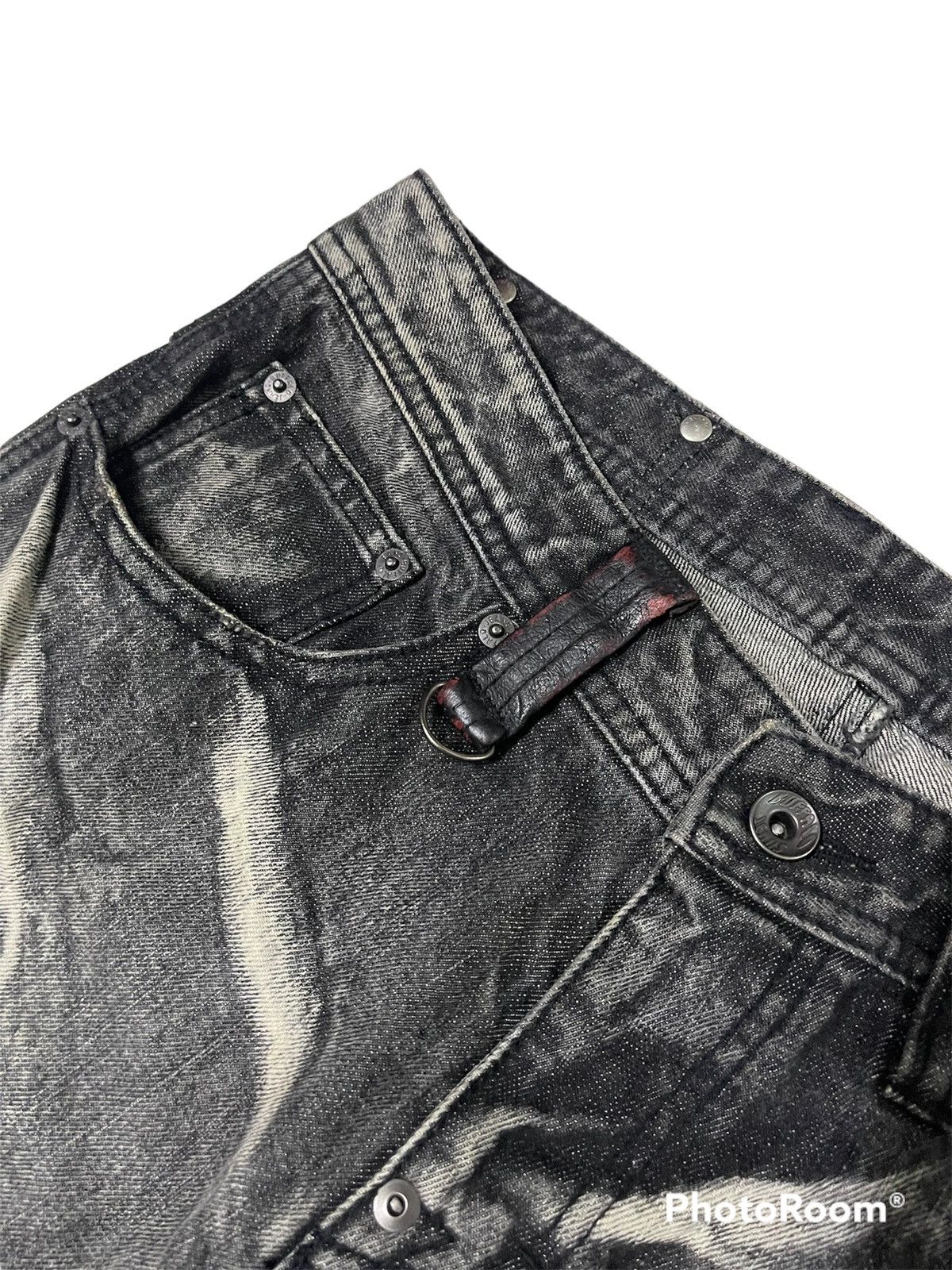 BUFFALO BOBS × If Six Was Nine × Le Grande Bleu (L.G.B.) Buffalo Jeans Leather Knee Distressed Regular Denim Size US 30 / EU 46 - 5 Thumbnail