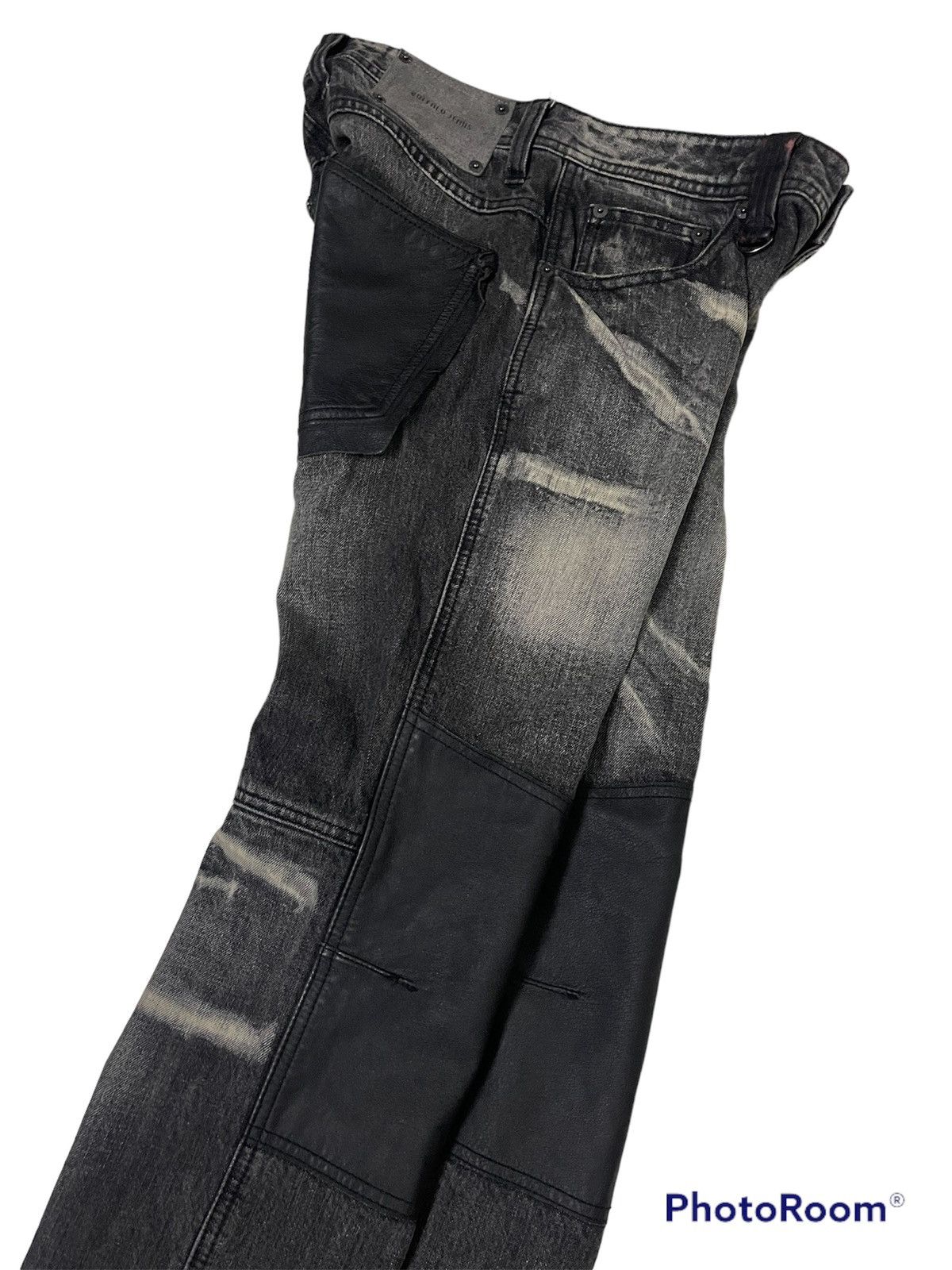 BUFFALO BOBS × If Six Was Nine × Le Grande Bleu (L.G.B.) Buffalo Jeans Leather Knee Distressed Regular Denim Size US 30 / EU 46 - 14 Thumbnail