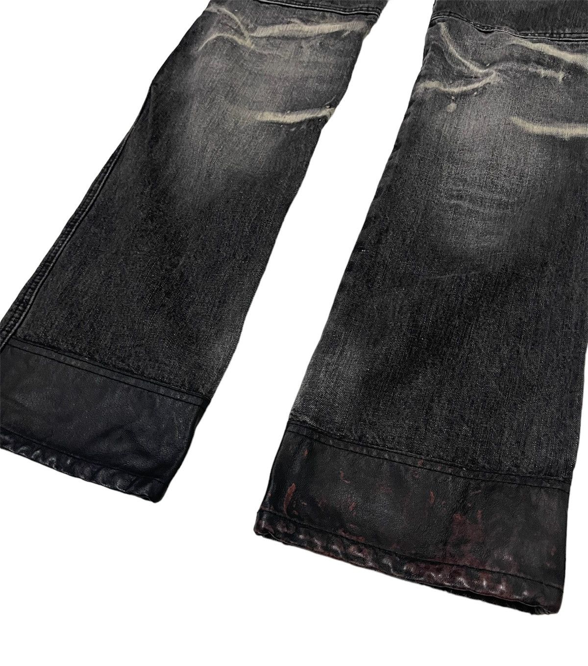 BUFFALO BOBS × If Six Was Nine × Le Grande Bleu (L.G.B.) Buffalo Jeans Leather Knee Distressed Regular Denim Size US 30 / EU 46 - 10 Thumbnail