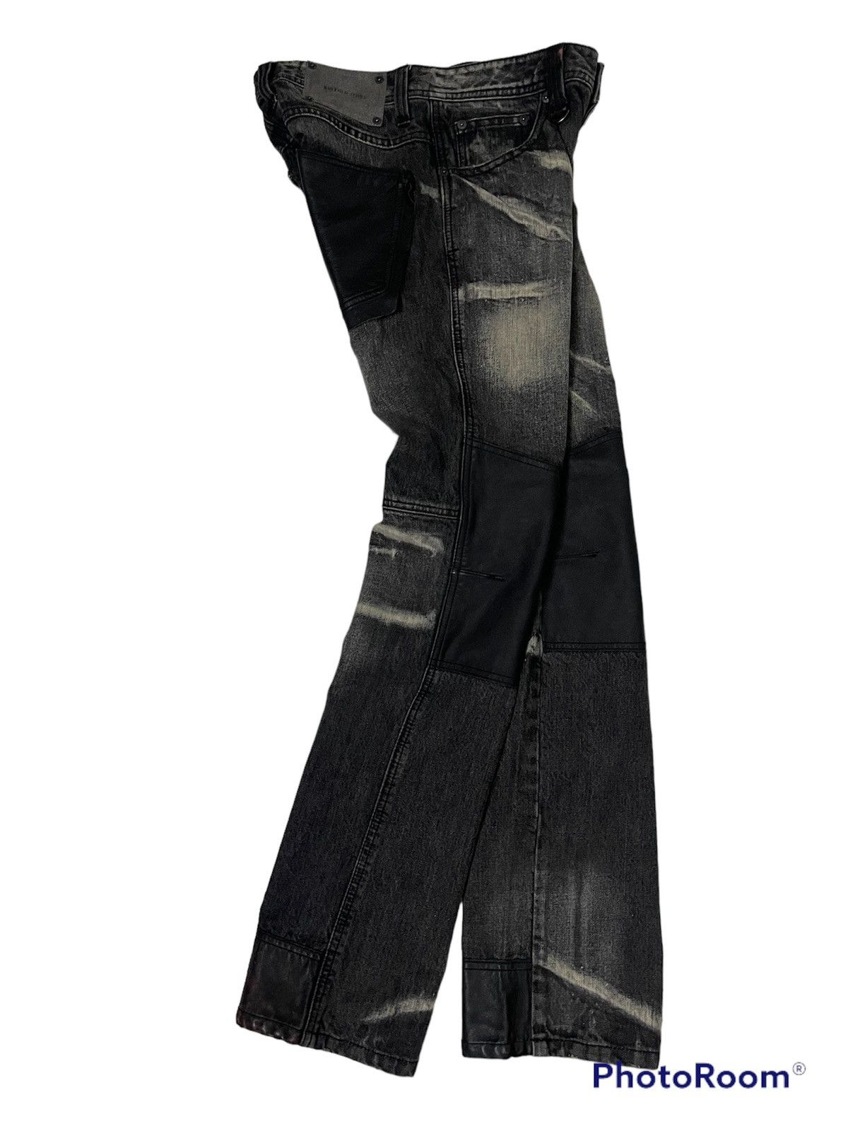 BUFFALO BOBS × If Six Was Nine × Le Grande Bleu (L.G.B.) Buffalo Jeans Leather Knee Distressed Regular Denim Size US 30 / EU 46 - 13 Thumbnail