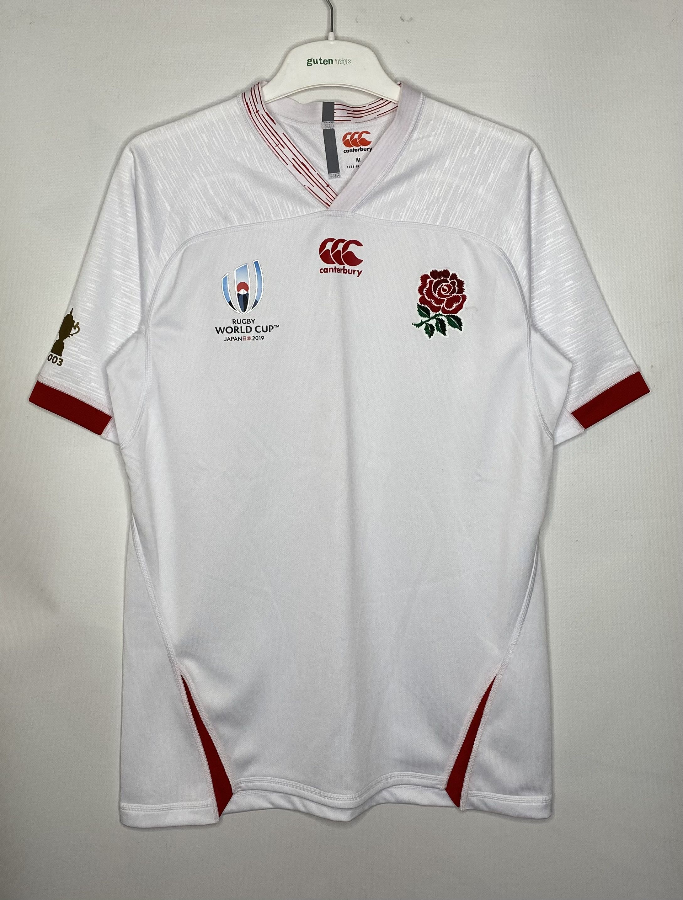 Canterbury of New Zealand ENGLAND RUGBY UNION WORLD CUP 2019 JAPAN JERSEY SHIRT Size US M / EU 48-50 / 2 - 1 Thumbnail
