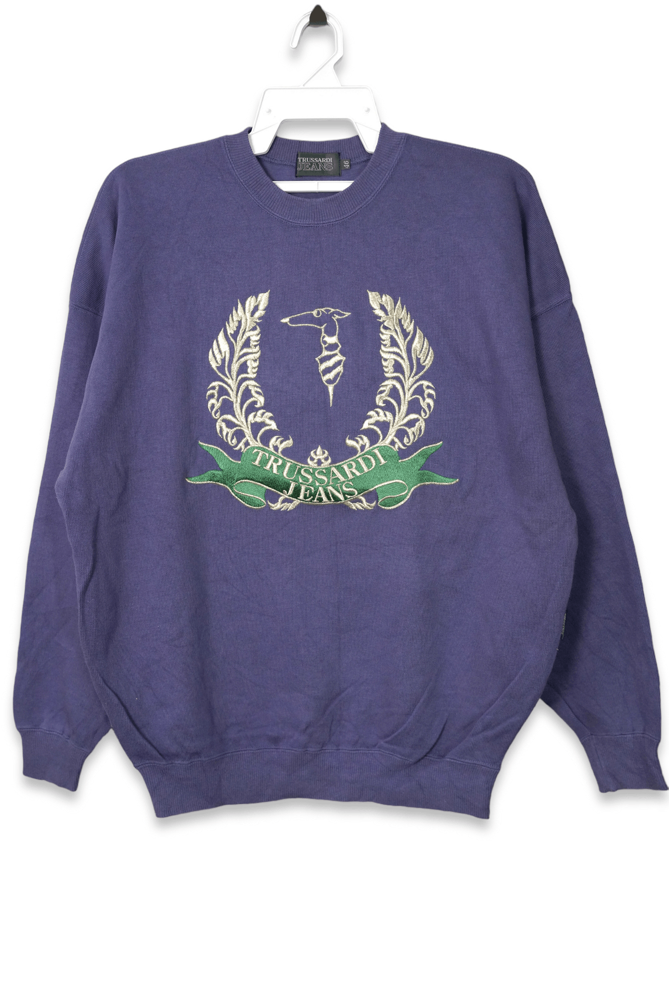 Vintage Trussardi Jeans Embroidery Big Logo Sweatshirt