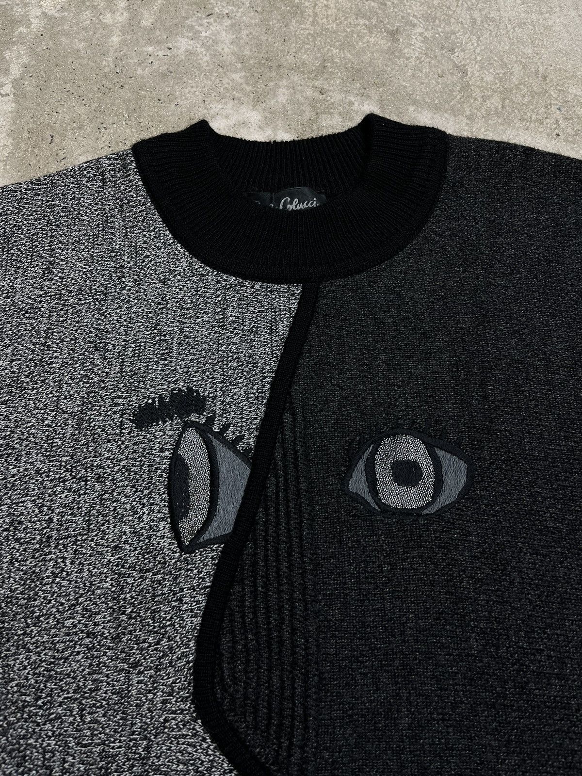 Carlo Colucci DMT FACE ARCHIVE CARLO COLUCCI VERY RARE KNITTED SWEATER 80s Size US L / EU 52-54 / 3 - 4 Thumbnail
