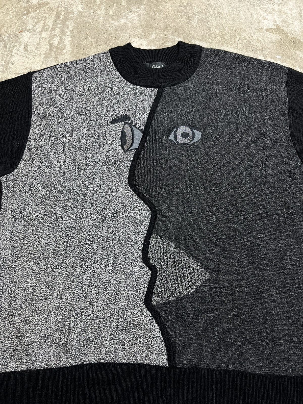 Carlo Colucci DMT FACE ARCHIVE CARLO COLUCCI VERY RARE KNITTED SWEATER 80s Size US L / EU 52-54 / 3 - 11 Thumbnail