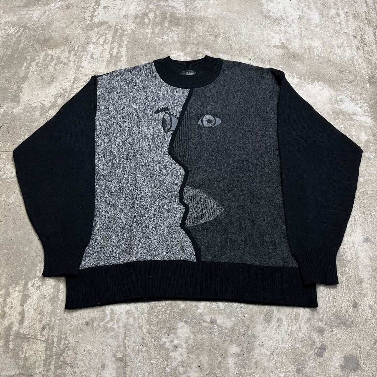 Carlo Colucci DMT FACE ARCHIVE CARLO COLUCCI VERY RARE KNITTED SWEATER 80s Size US L / EU 52-54 / 3 - 9 Thumbnail