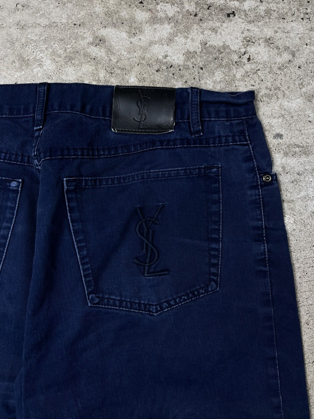 Vintage YSL RARE EMBROIDERED LOGO POCKET PANTS Size US 32 / EU 48 - 4 Thumbnail