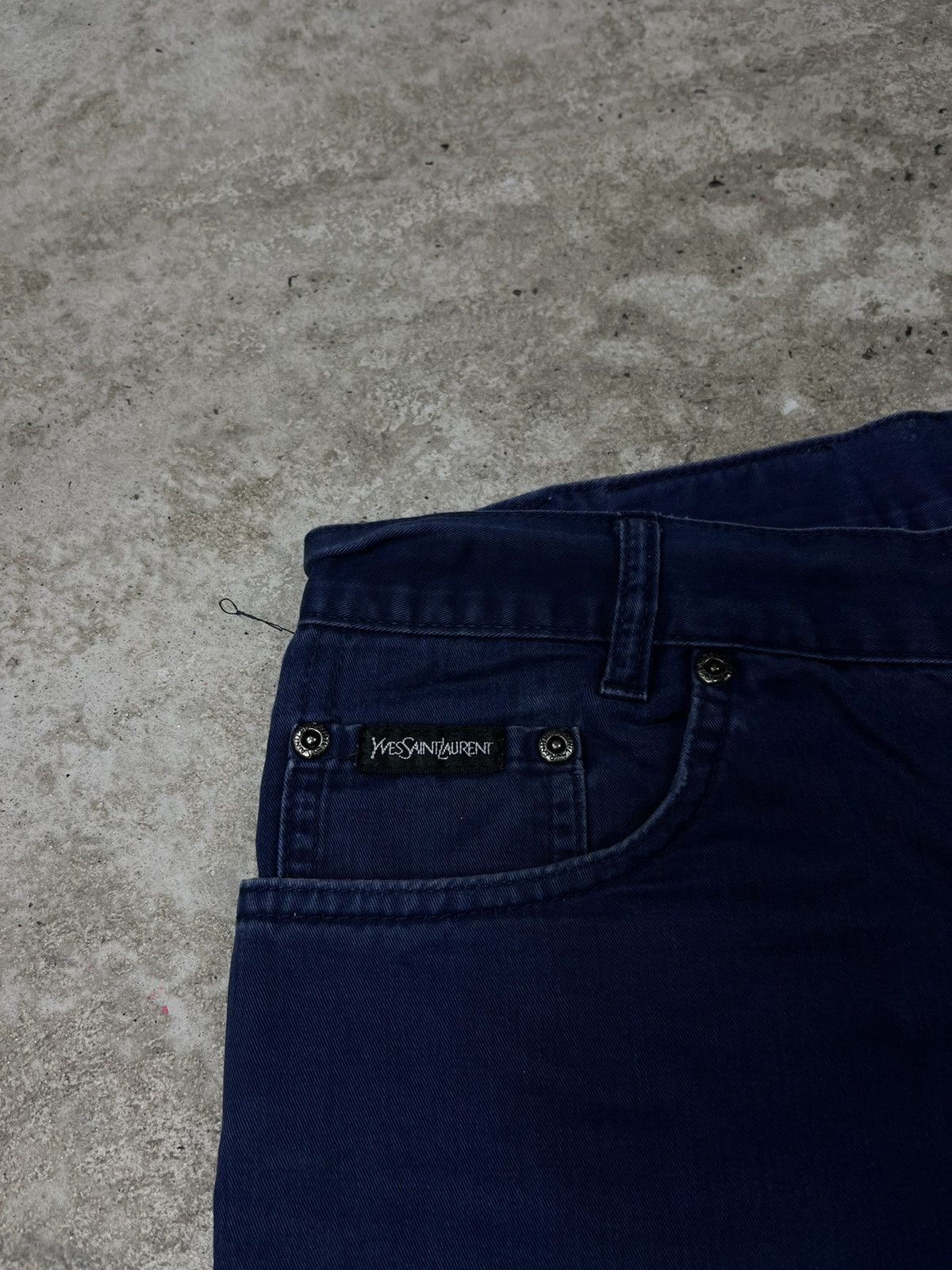 Vintage YSL RARE EMBROIDERED LOGO POCKET PANTS Size US 32 / EU 48 - 6 Thumbnail