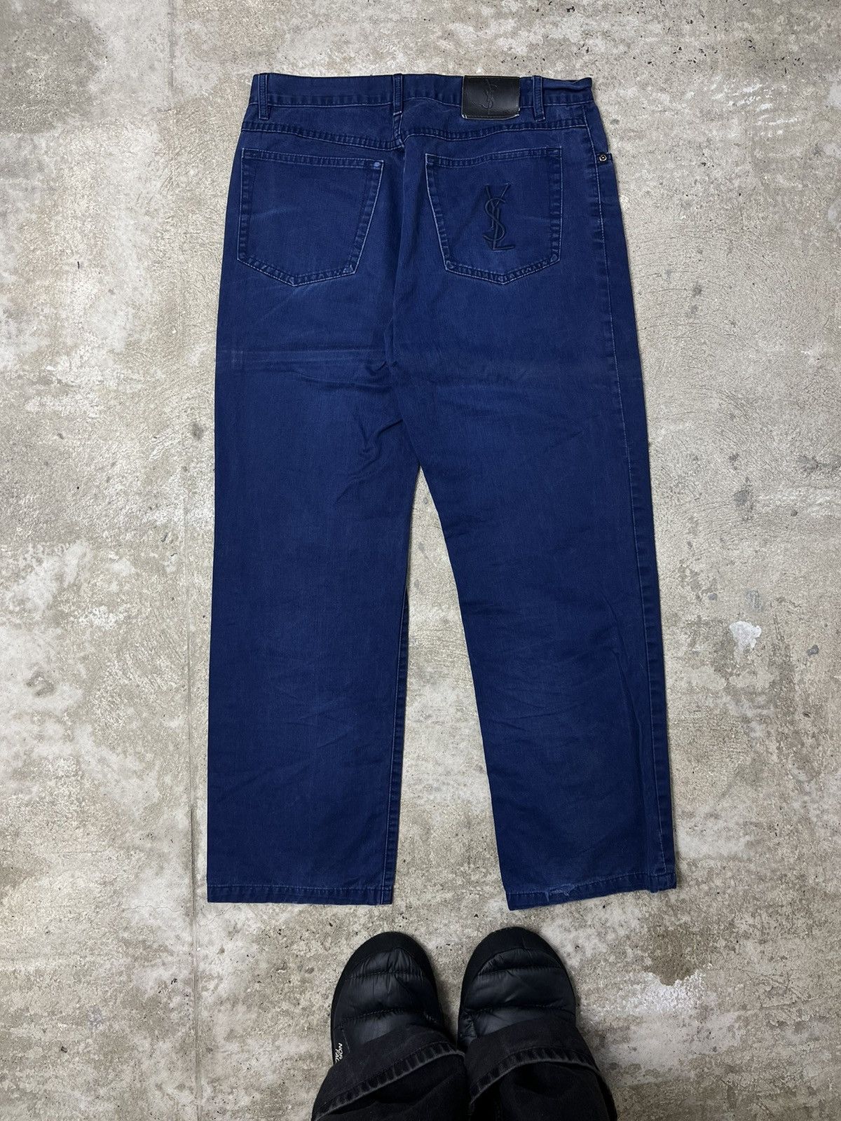 Vintage YSL RARE EMBROIDERED LOGO POCKET PANTS Size US 32 / EU 48 - 2 Thumbnail