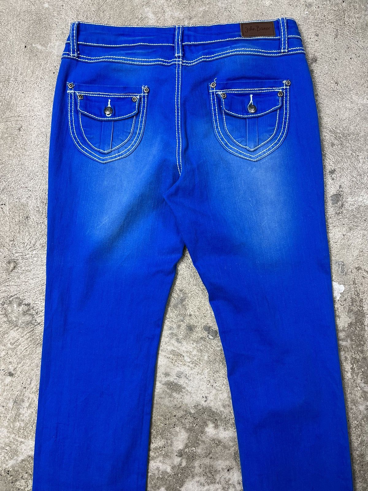 Japanese Brand CONTRAST STITCHING - RARE FLARE JEANS PANTS - 3186 Size US 32 / EU 48 - 9 Thumbnail