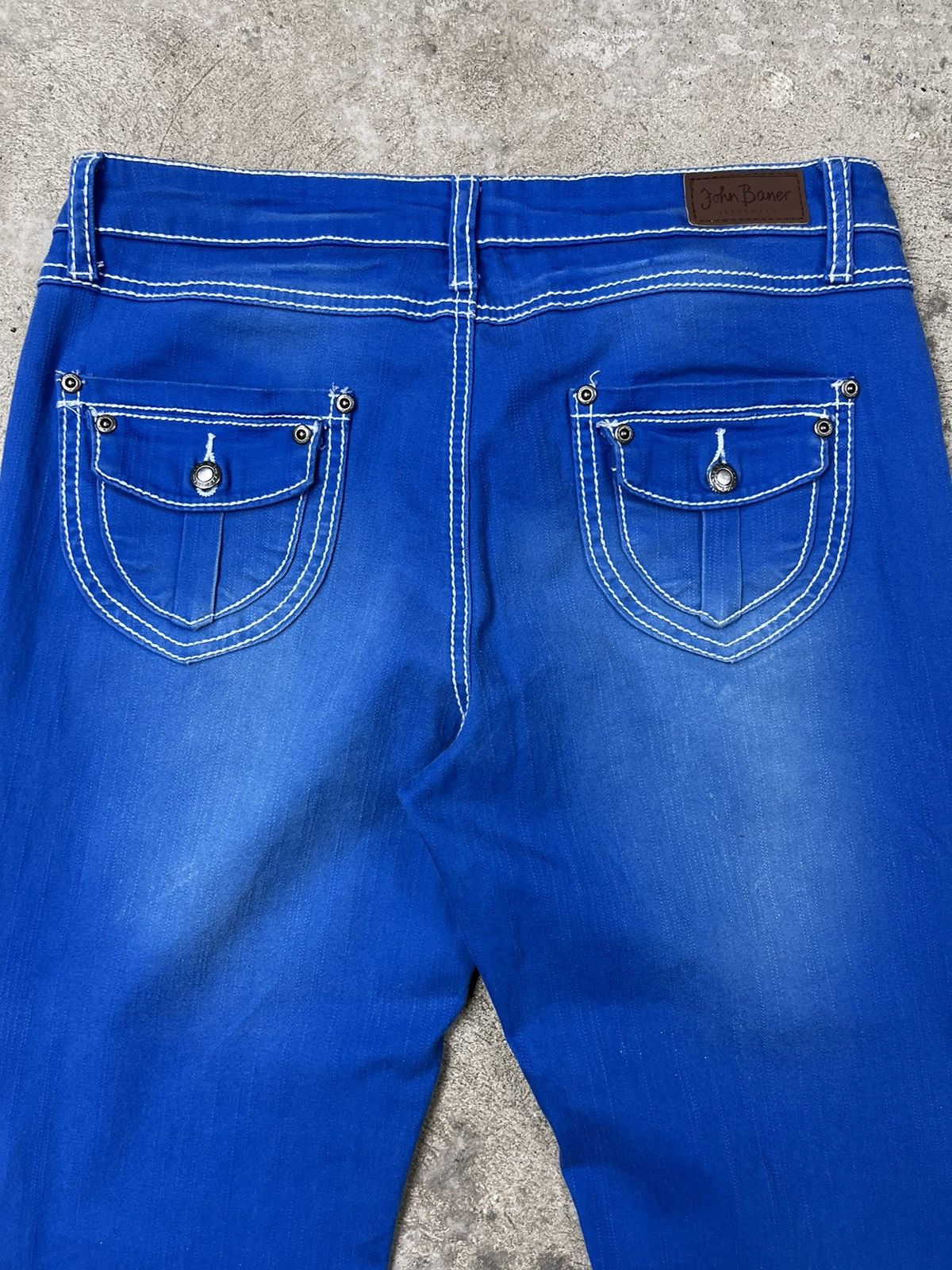 Japanese Brand CONTRAST STITCHING - RARE FLARE JEANS PANTS - 3186 Size US 32 / EU 48 - 10 Thumbnail